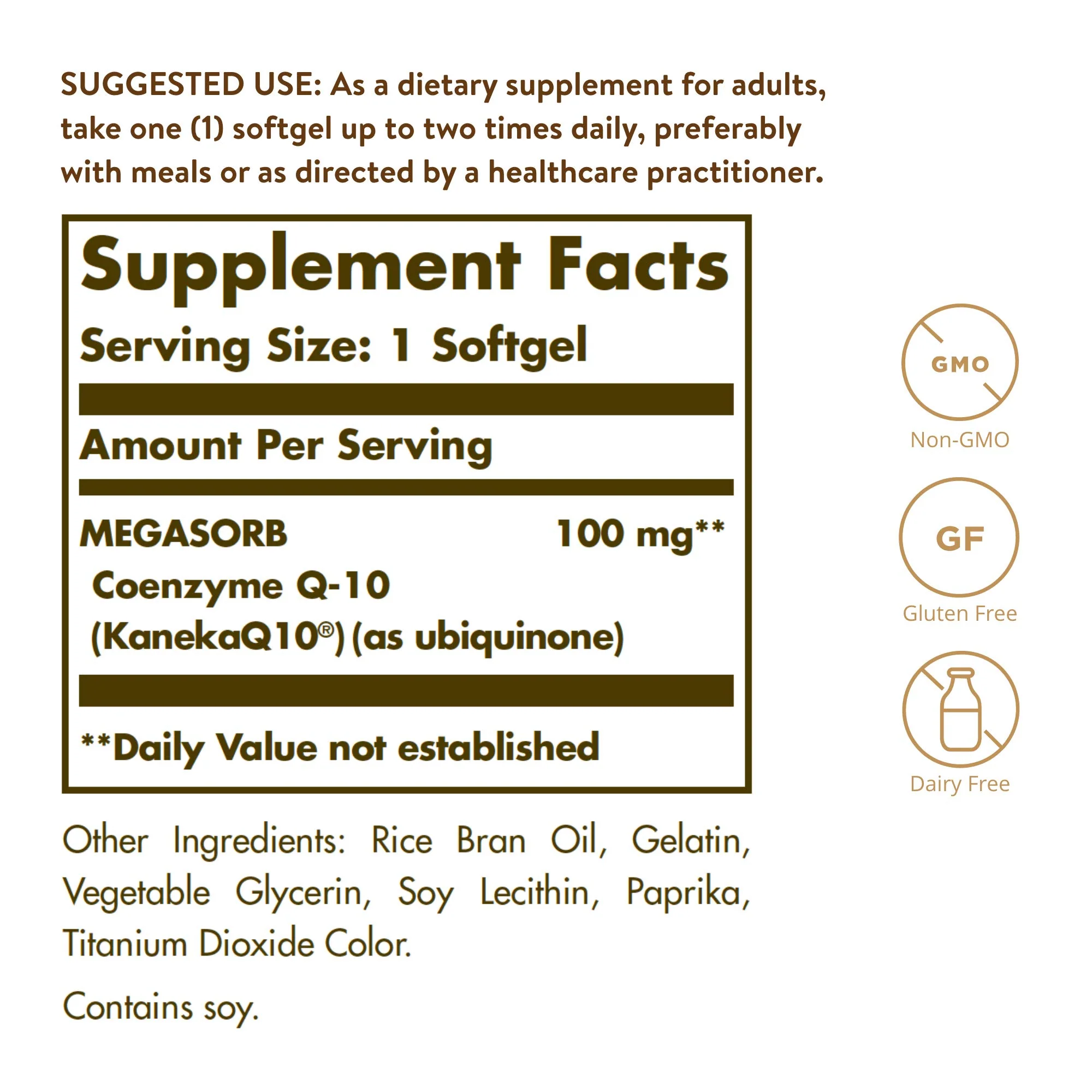 Solgar Megasorb CoQ-10 100 mg, 90 Softgels - Supports Healthy Aging - Coenzyme Q10 Supplement - Enhanced Absorption - Non-GMO, Gluten Free, Dairy Free - 90 Servings - Image 8