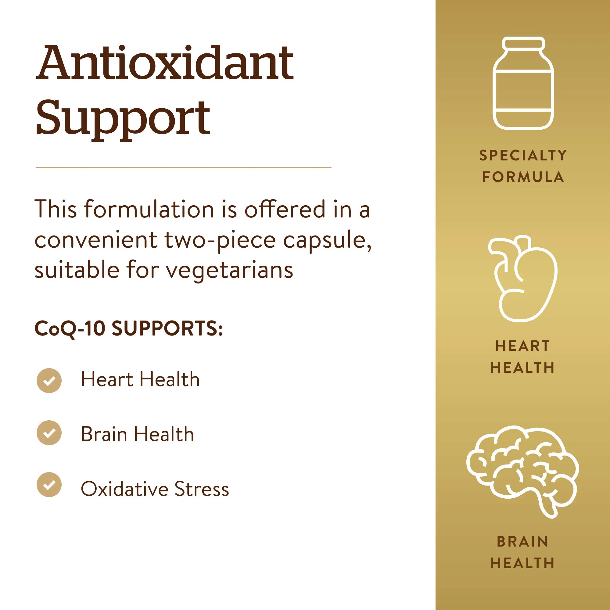 Solgar Vegetarian CoQ-10 200 mg, 60 Vegetable Capsules - Heart Healthy, Protective Antioxidant - Coenzyme Q10 (CoQ-10) Supplement - Vegan, Gluten Free, Dairy Free, Kosher - 60 Servings - Image 4