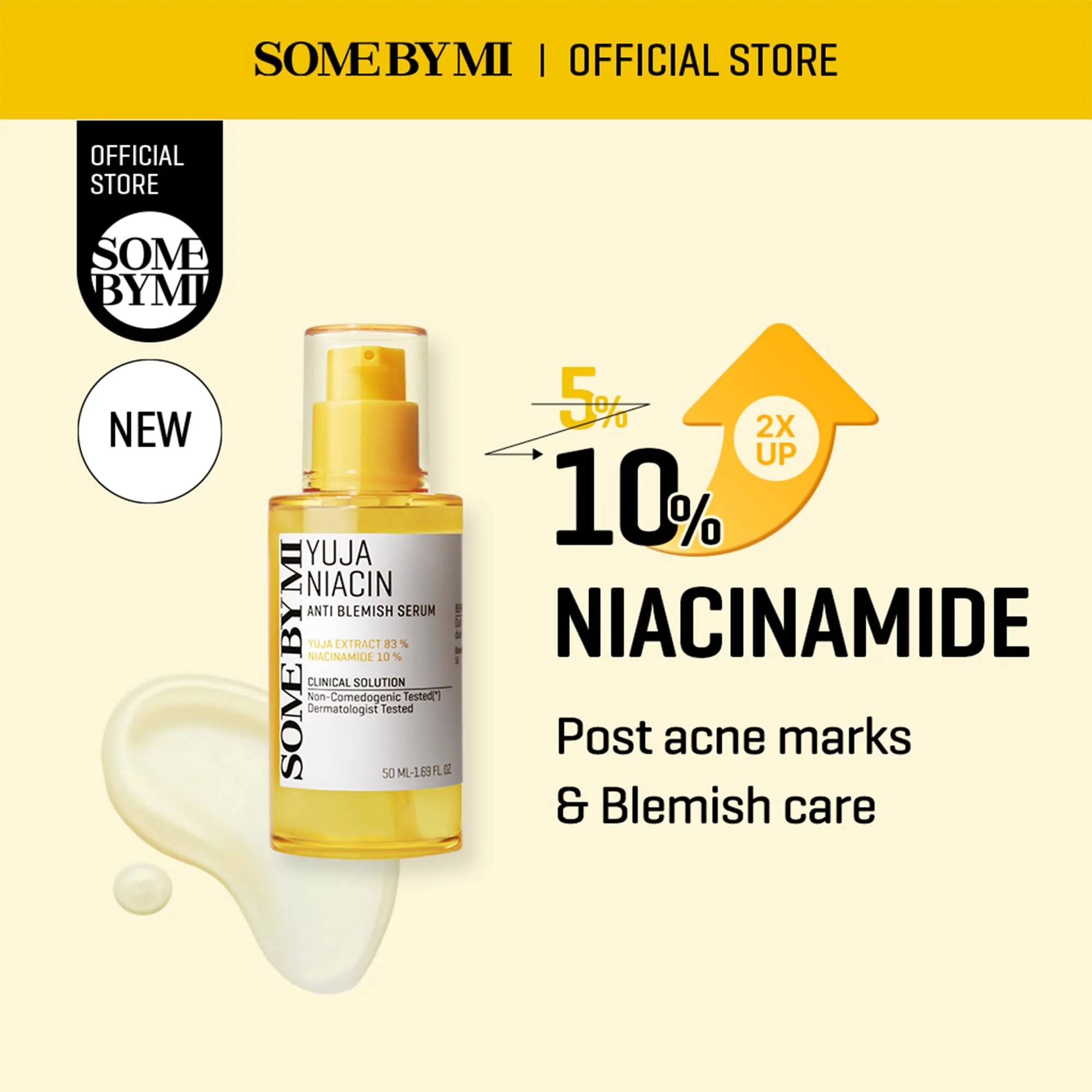 SOME BY MI Yuja Niacin Anti Blemish Serum – 1.69oz, 50ml – Korean 10% Niacinamide & Vitamin C Serum to Brighten Dull-Looking Skin – Dark Spot Remover for Pigmentation & Melasma – Korean Skin Care - Image 8