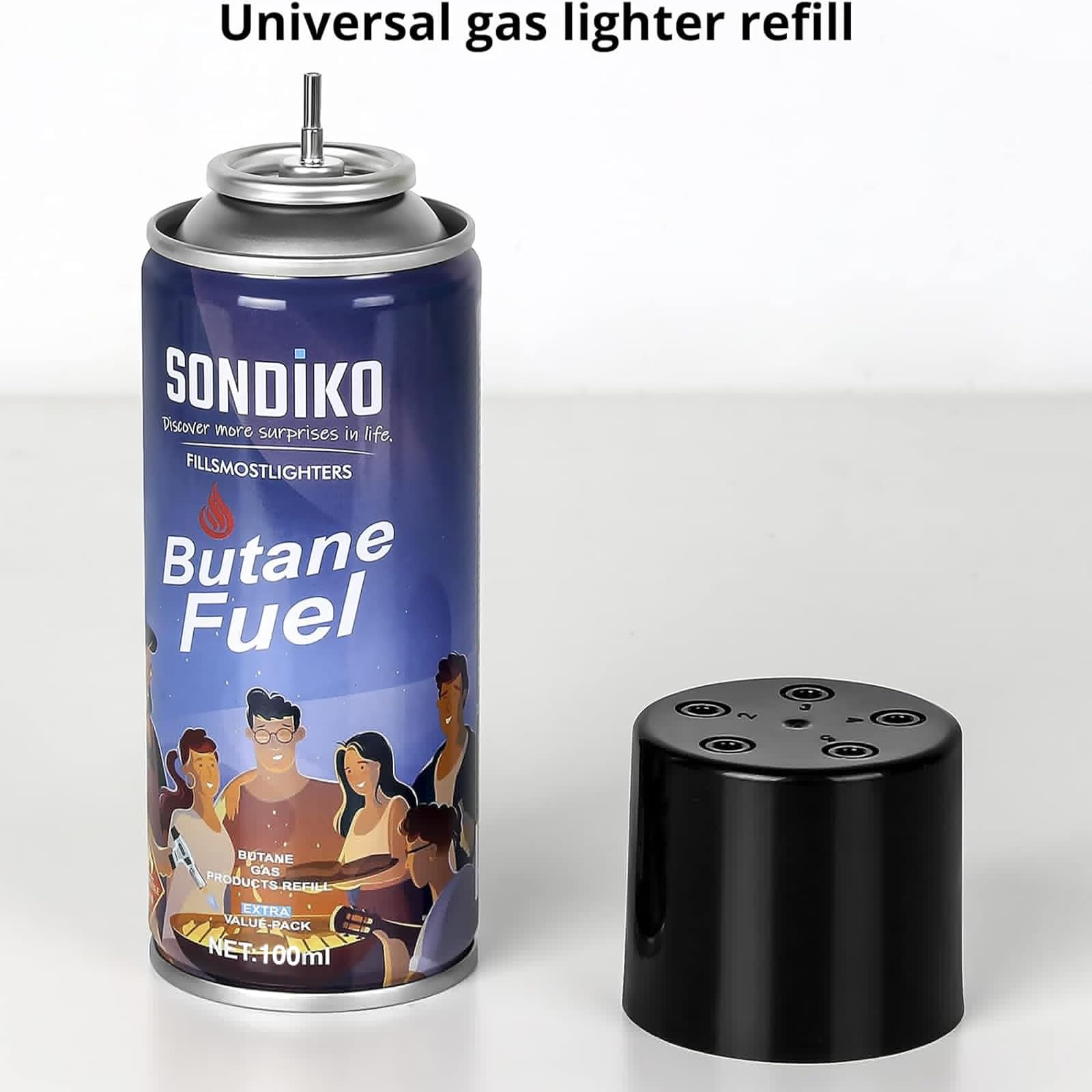 Sondiko Butane Refill, Premium Butane Fuel Canister 100ml, Premium Quality Fuel for Jet Flame Lighters and Torches(2 Can) - Image 5