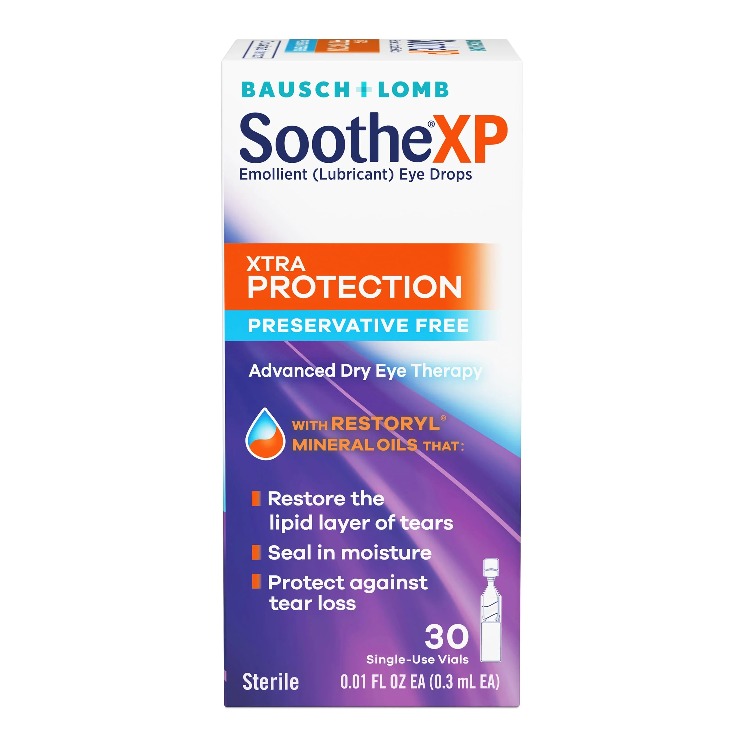 Soothe XP Preservative Free Eye Drops, Xtra Protection Lubricating Eye Drops for Dry Eyes, Relieves Irritation & Protects Against Tear Loss, Advanced Dry Eye Therapy, Single Use Vials, 30 Count - Image 4