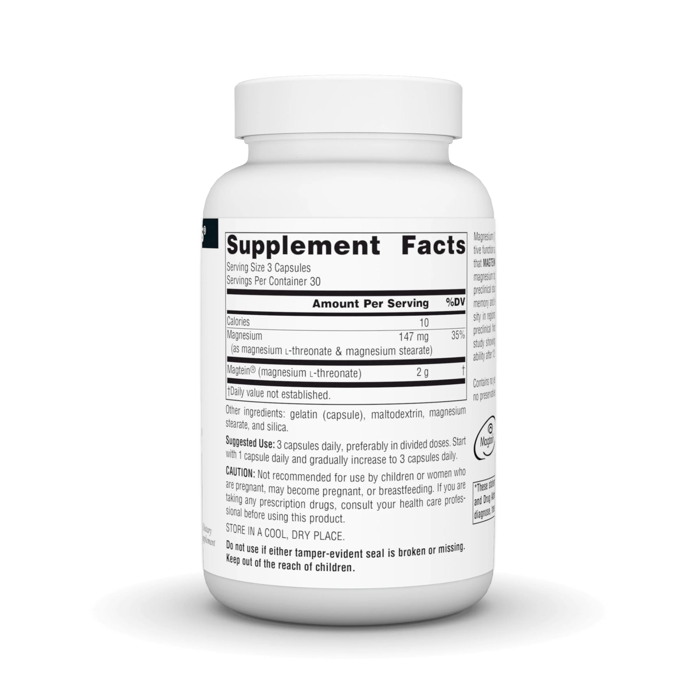 Source Naturals Magtein Magnesium L-Threonate 667mg Supports Focus, Mood, Healthy Memory, Cognitive Function, Sleep* - 90 Capsules - Image 6