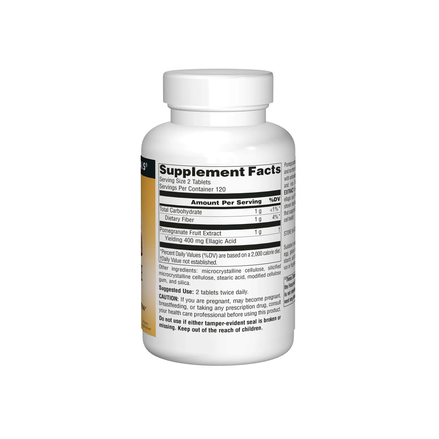 Source Naturals Pomegranate Extract, Antioxidant and DNA Health*, 500 mg | Vegetarian Friendly Pomegranate Fruit Extract Yielding 400 mg Ellagic Acid & Dietary Fiber - 240 Tablets - Image 4