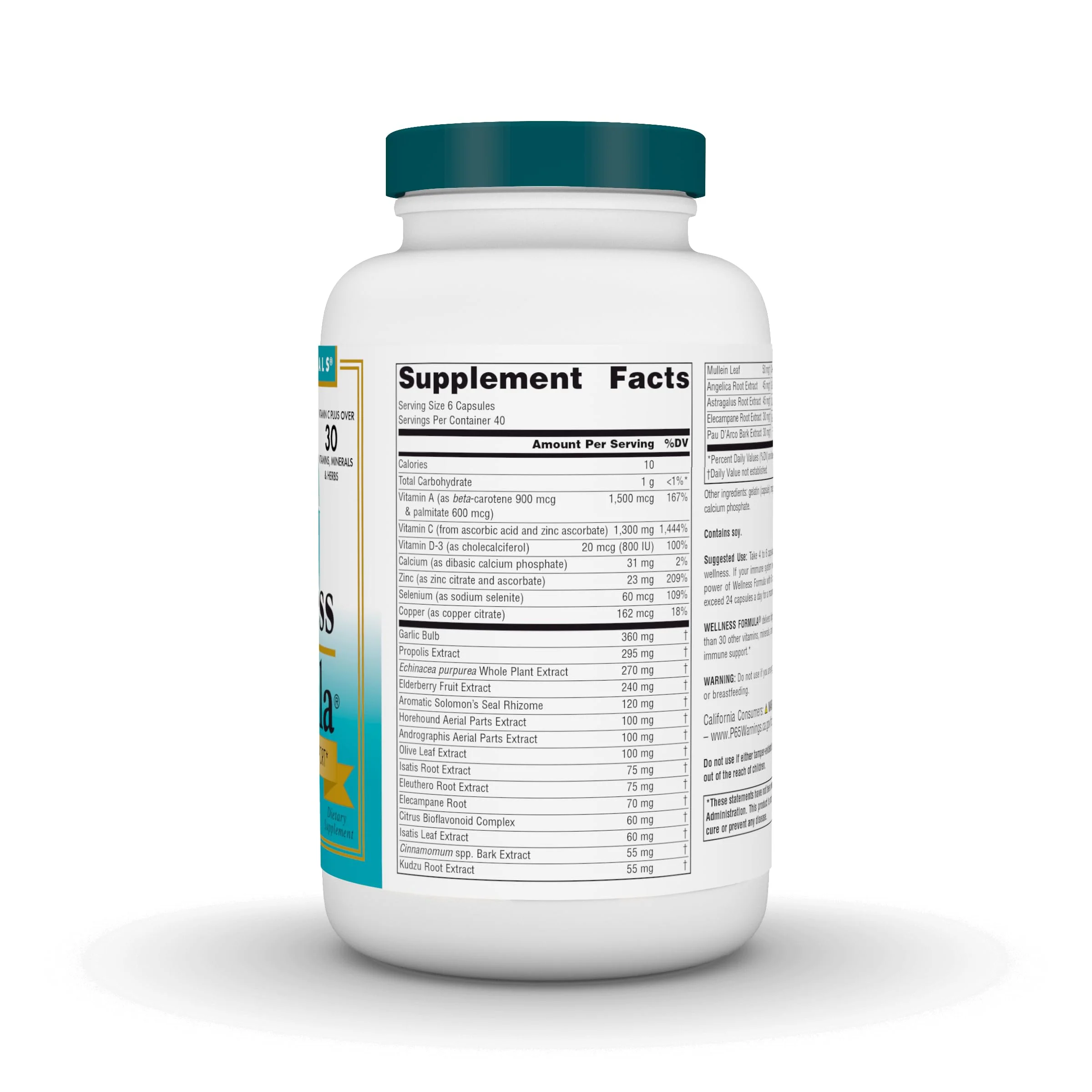 Source Naturals Wellness Formula Bio-Aligned Vitamins & Herbal Defense Advanced Immune Support* - Dietary Supplement & Immunity Booster - 240 Capsules - Image 2