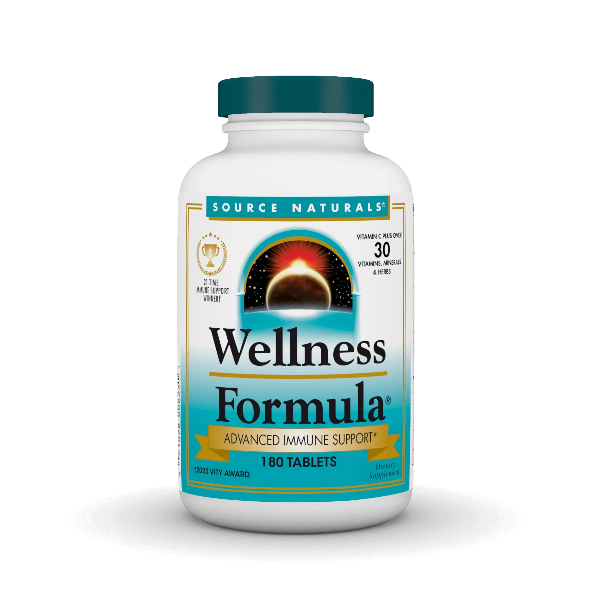 Source Naturals Wellness Formula Bio-Aligned Vitamins & Herbal Defense - Immune System Support Supplement & Immunity Booster* - 180 Tablets