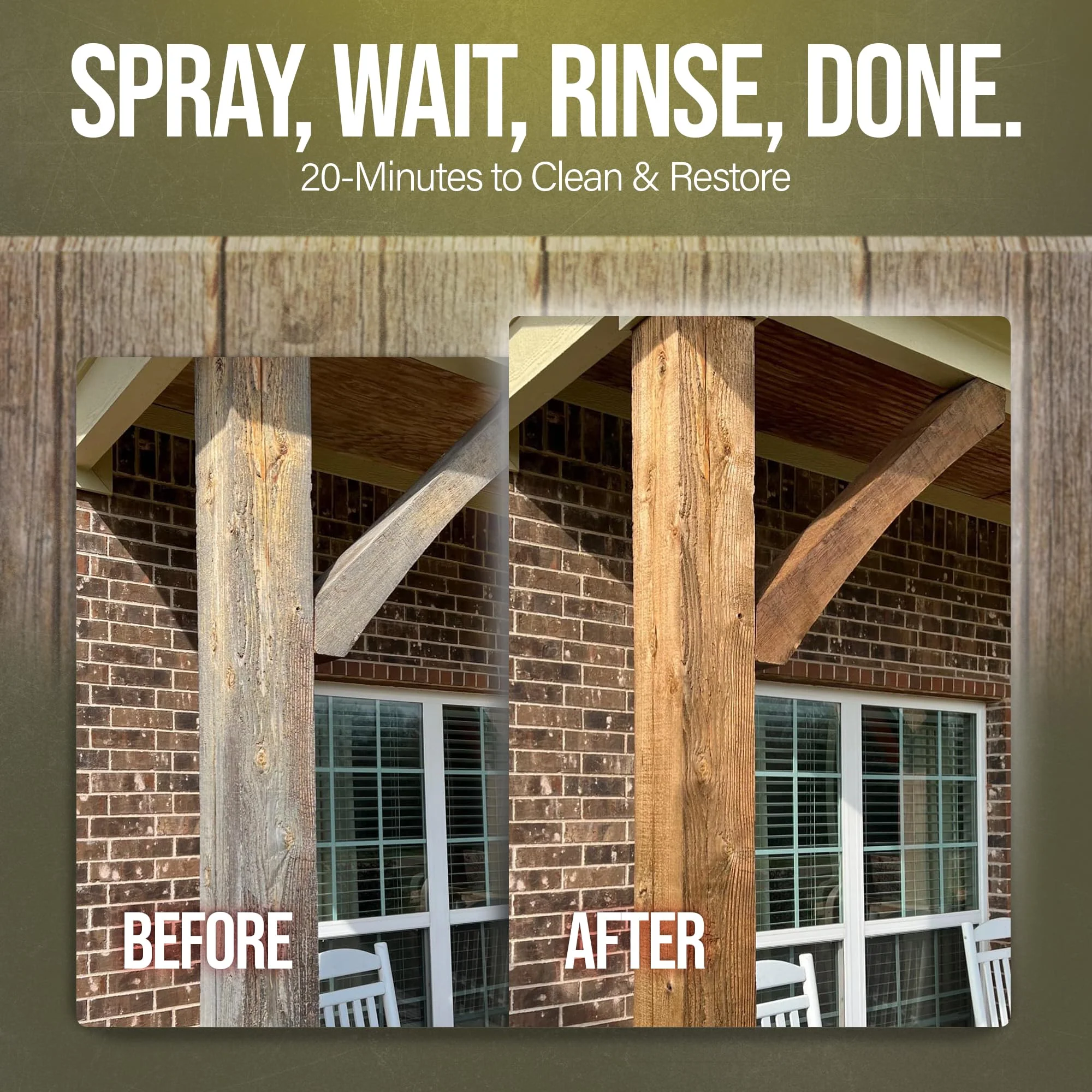 Southeast Softwash Wood Wizard | Heavy Duty Wood Floor Cleaner & Stain Remover | No-Bleach Wooden Floor Cleaner for Decks, Fences, & Docks | Odorless Concentrated Solution (1 Gallon Jug, 4 Pack) - Image 4