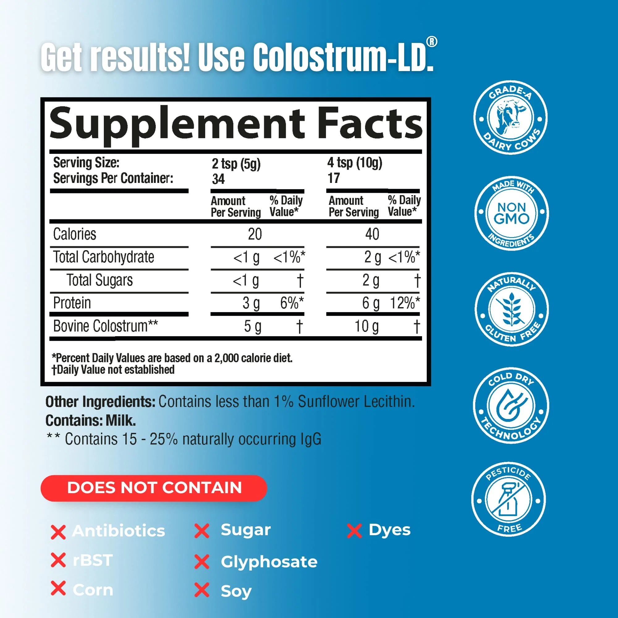 Sovereign Laboratories Colostrum-LD® Powder :: 6oz/170g, - Image 2
