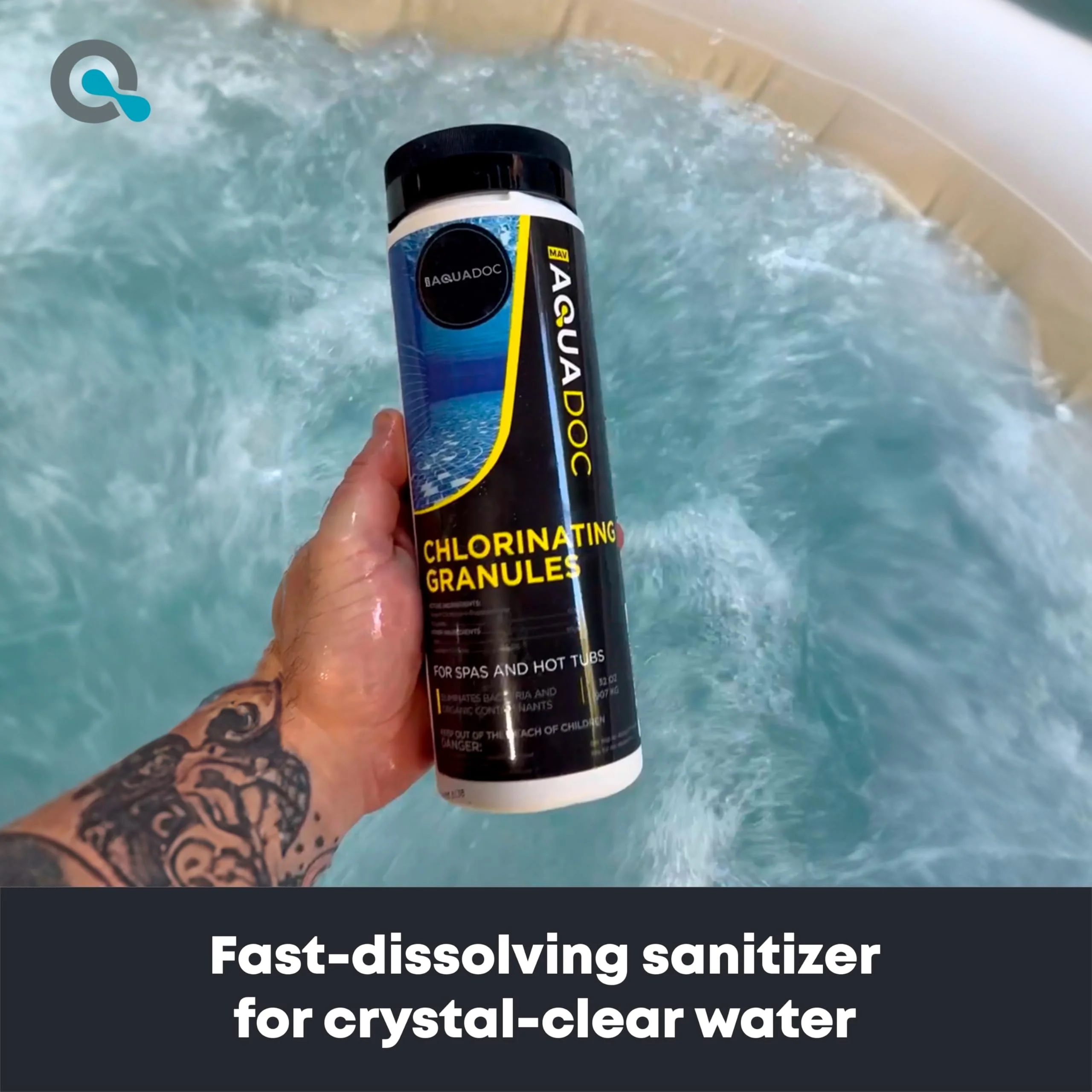 Spa Chlorine for Hot Tub Sanitizer 2lbs - Quick Dissolving Hot Tub Chlorine Granules, Spa Chemicals Made in The USA - AquaDoc - Image 8