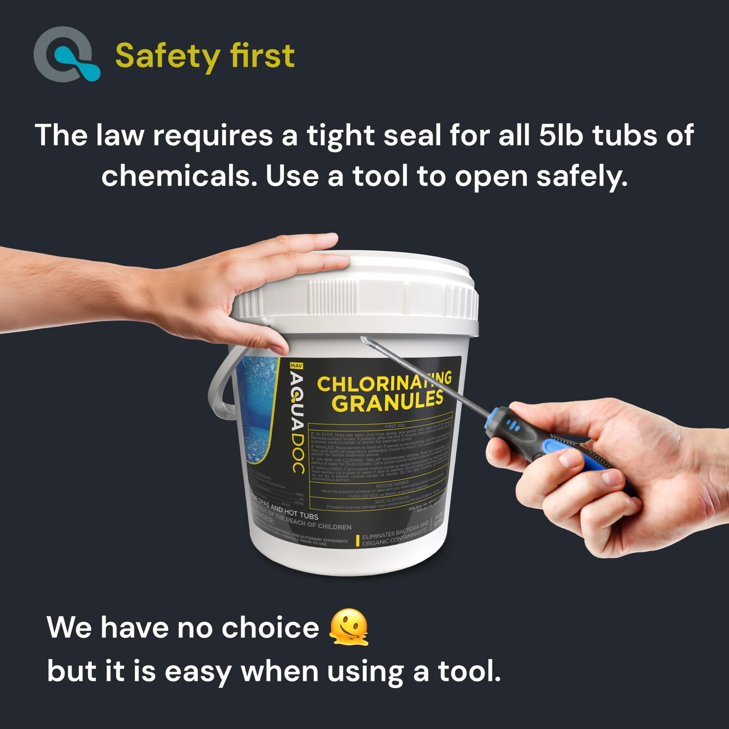 Spa Chlorine for Hot Tub Sanitizer - 5lb - Quick Dissolving Hot Tub Chlorine Granules, Spa Chemicals Made in The USA - AquaDoc - Image 4