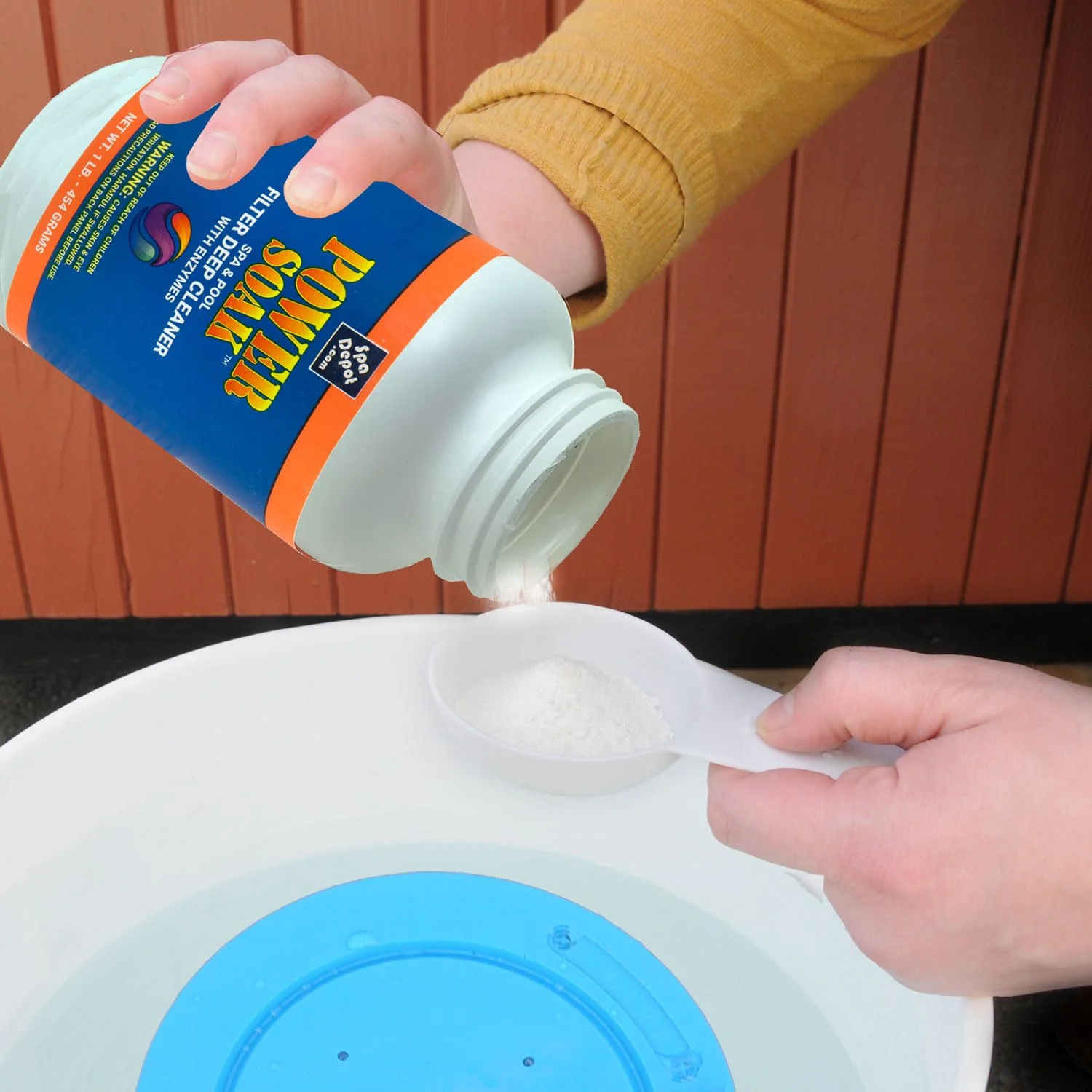 Spa Depot Power Soak Hot Tub & Pool Filter Cartridge Cleaner - 2 x 1 lb. Bottles - Image 2