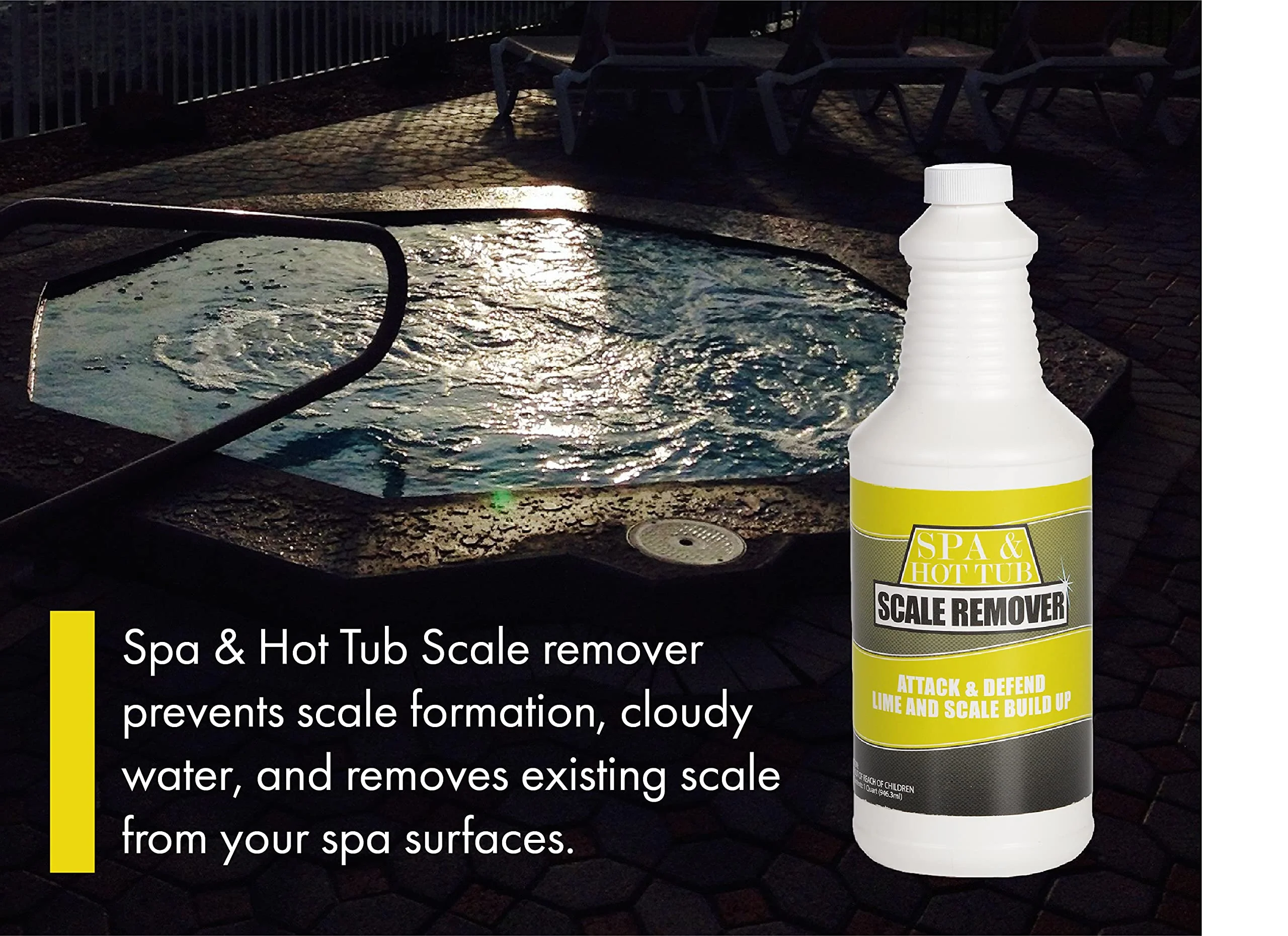 Spa & Hot Tub Scale Remover - Quart - Hot Tub & Spa Descaler, Scale Stain & Lime Stain Remover - Image 8