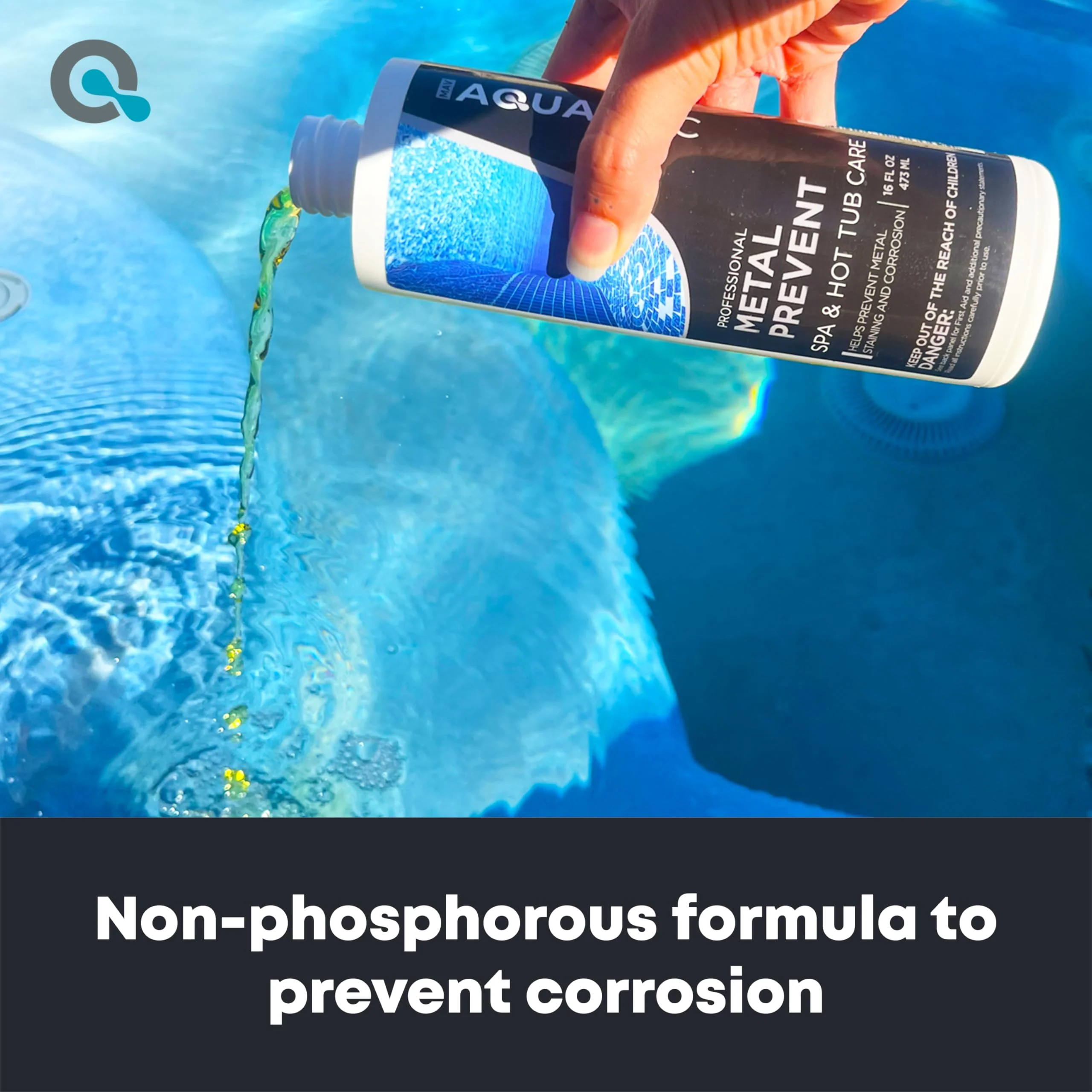 Spa Metal Control and Stain Protector to Protect Hot Tub Surfaces 32oz - Metal Gone Hot Tub Chemicals Made in The USA - AquaDoc - Image 6