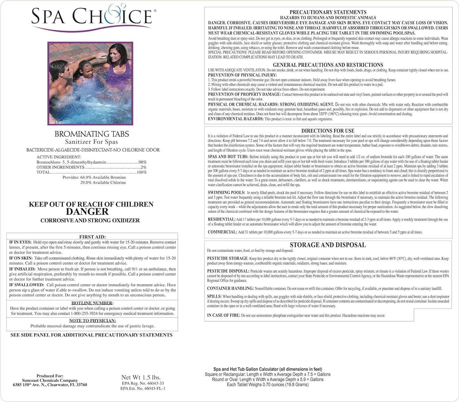 SpaChoice 1.5-Pounds Premium Brominating Tabs Sanitizer for Spas, Bromine Tablets for Spa Hot Tub, Made in USA - Image 4