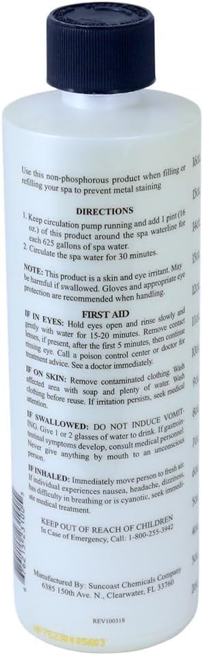 SpaChoice 1-Pint 2-Pack Premium Metal Free, Metal Gone for Spa Hot Tub, Made in USA - Image 4