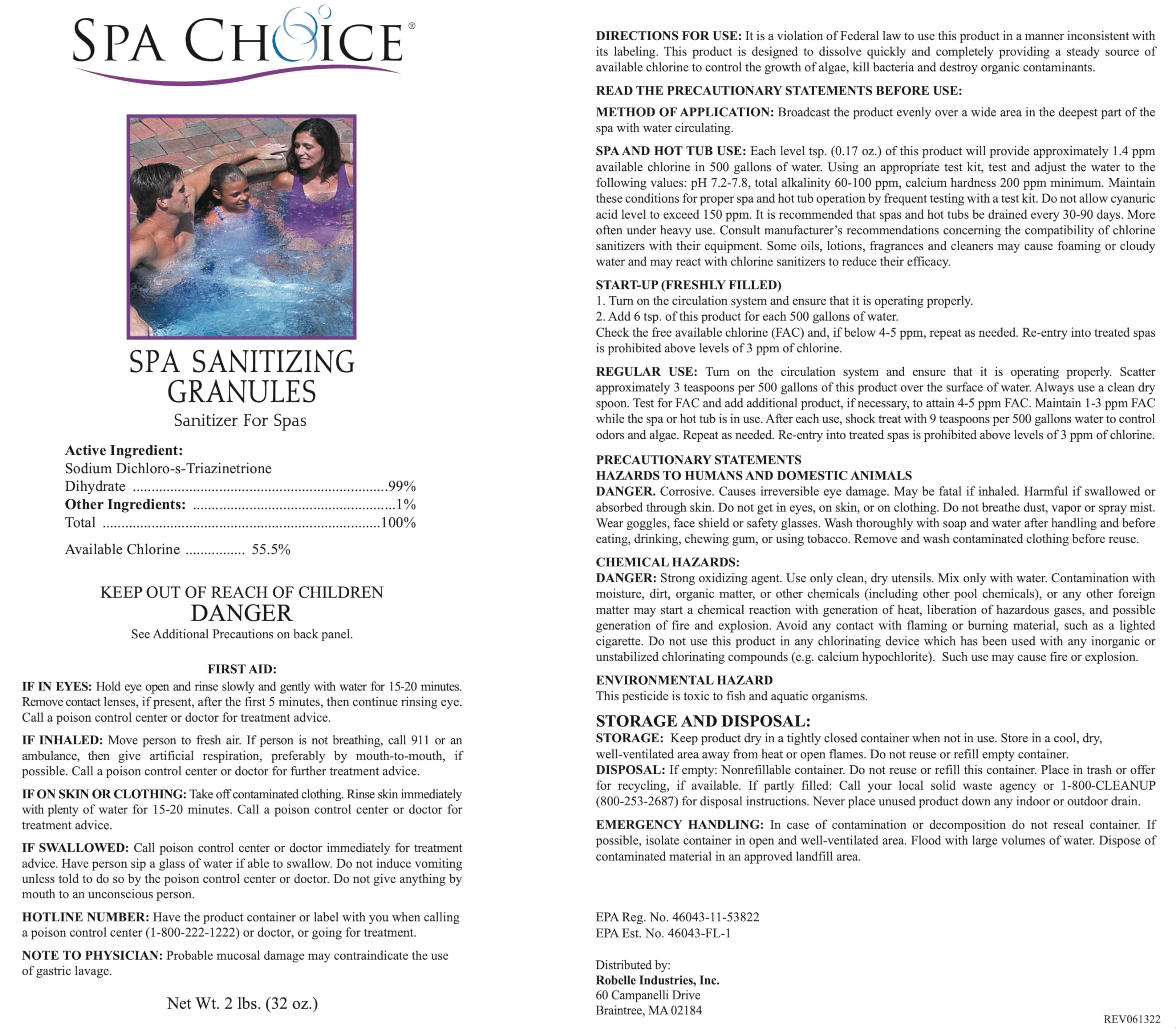 SpaChoice 2-Pounds Premium Spa Sanitizing Granules, Spa Chlorine Granules for Hot Tub, Made in USA - Image 4