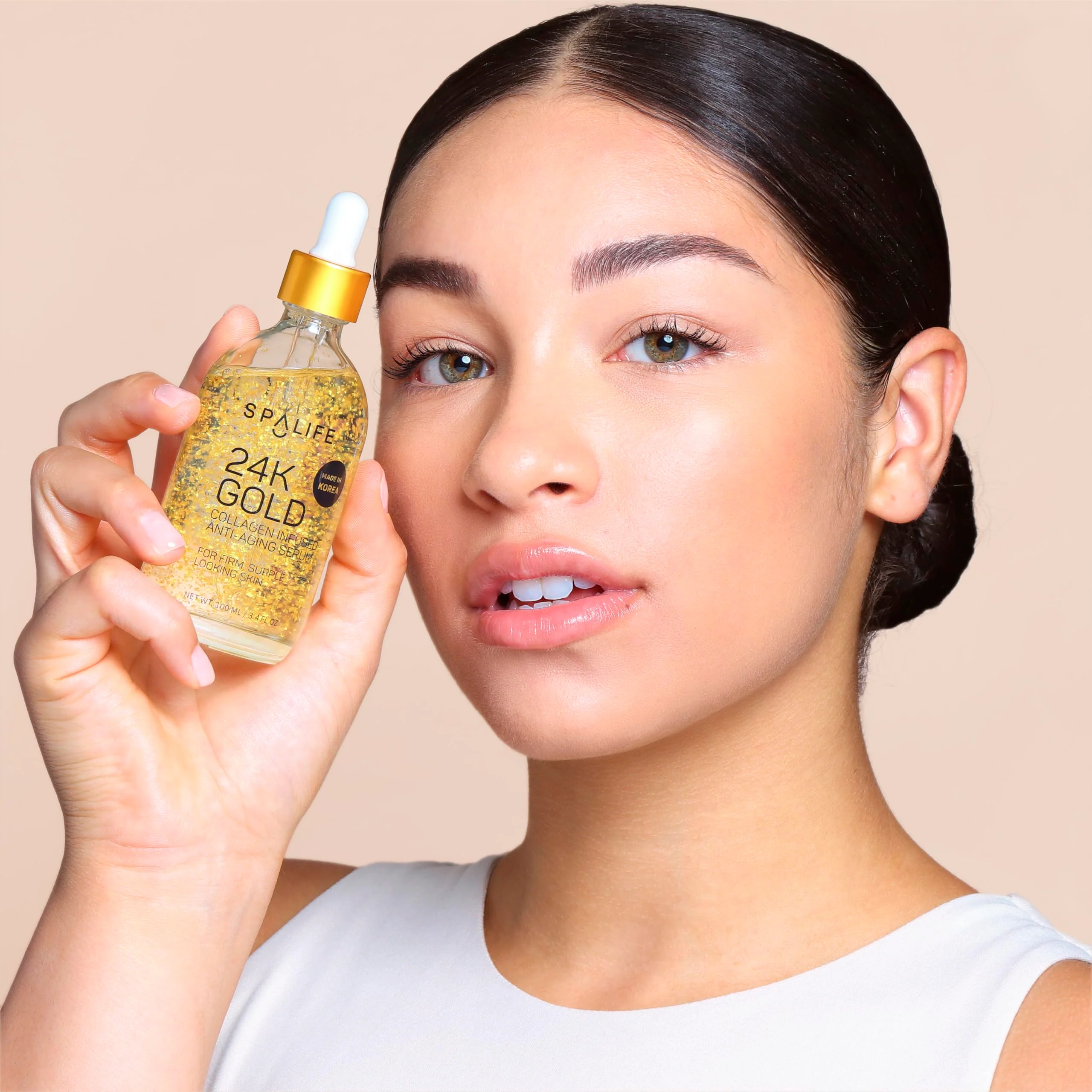 SpaLife Beauty Pearl Hyaluronic Acid Serum & 24k Gold Anti Aging Serum | AM/PM Facial Routine Duo | Deep Collagen Hydrating Treatment | Firming Wrinkle Face Skincare | 2 x 3.7 Fl. Oz. - Image 4