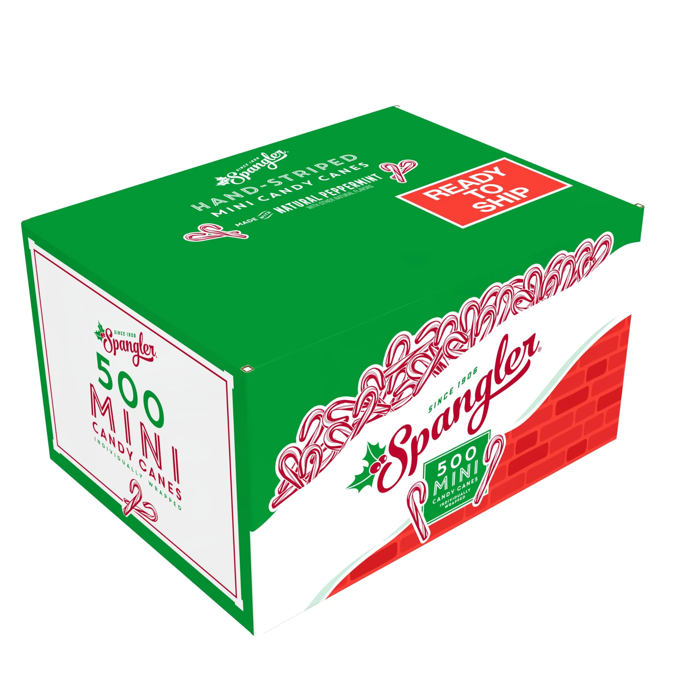 Spangler Red and White Mini Candy Canes - Bulk Individually Wrapped Peppermint Sticks, Small Holiday Treats, Classic Christmas Candy Bulk Pack - 500 Count Box - Image 2