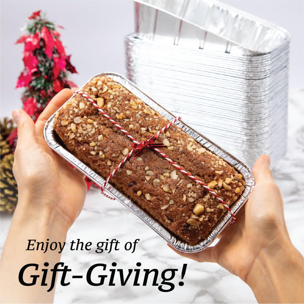 Spare Essentials (65 Pack) 2Lb Foil Bread Pans for Baking, Disposable Bread Pans - Perfect for Baking Banana Bread, Cakes & Meatloaf - 2 Pound Aluminum Pans for Food Serving - 8.5" X 4.5" X 2.5" - Image 5