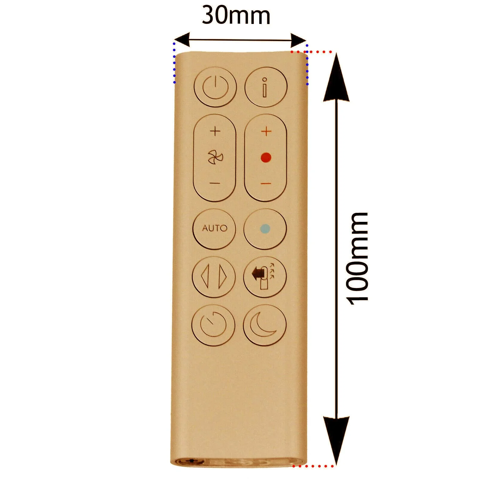 Spares2go Remote Control compatible with Dyson HP09 Pure Hot + Cool Fan Heater Air Purifier (Gold) - Image 2