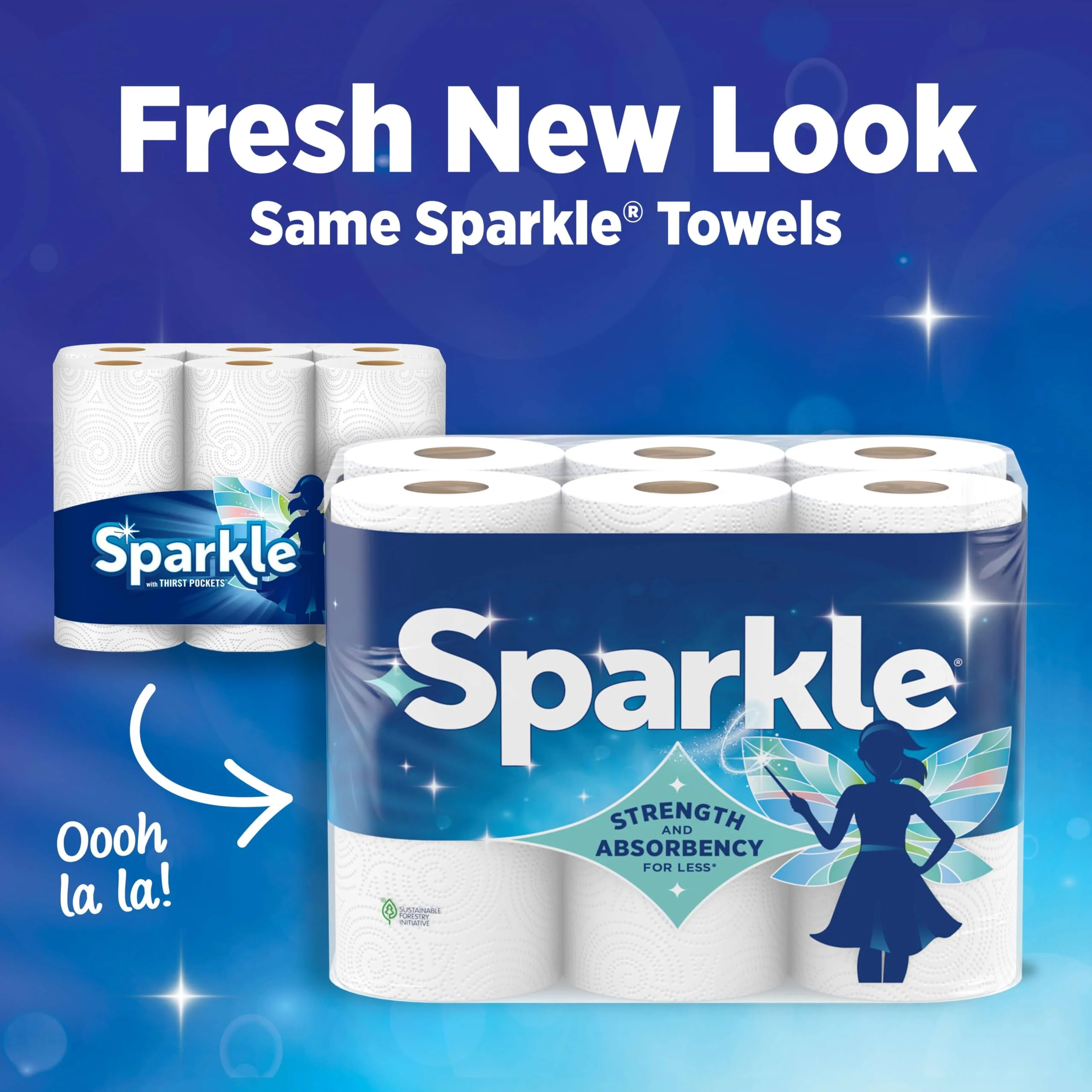 Sparkle Pick-A-Size Paper Towels, 6 Double Rolls (660 Sheets Total) - Strong 2-Ply Towels for Kitchen Cleanup and Everyday Messes - Image 4