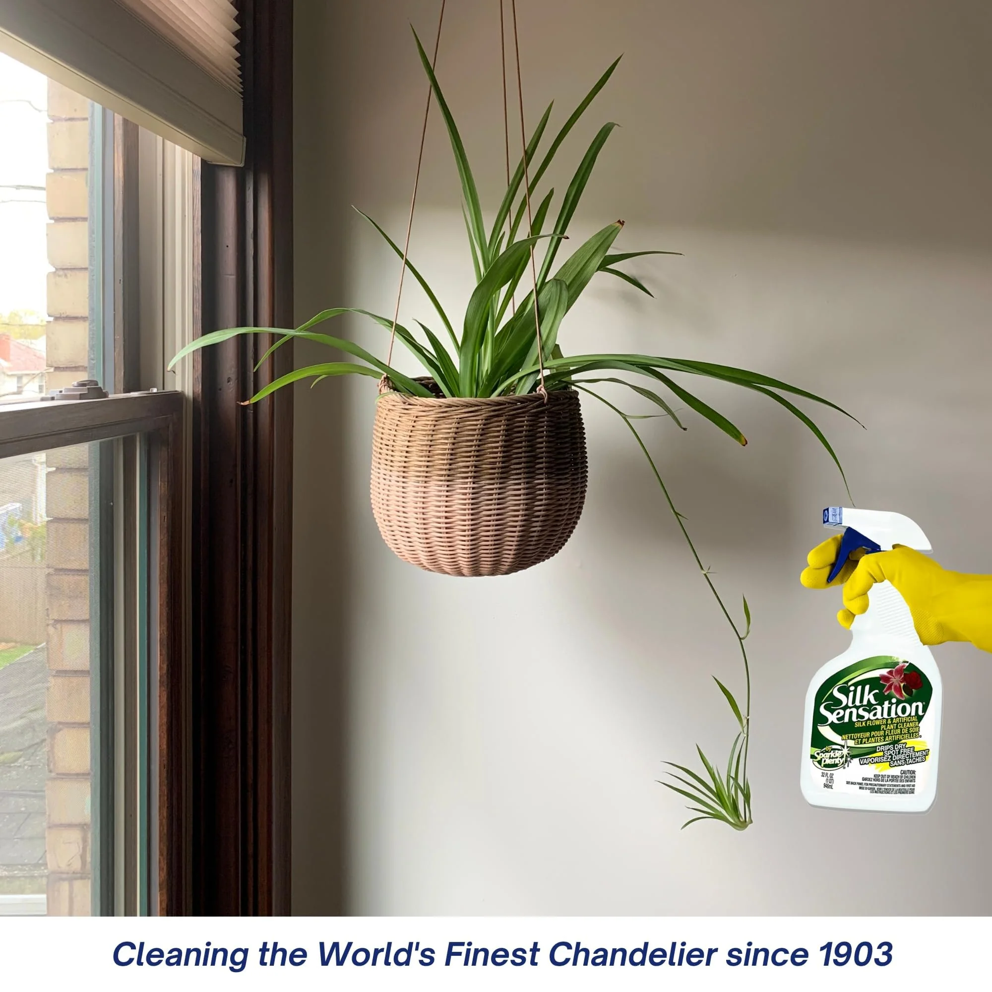 Sparkle Plenty Chandelier Cleaner Drip Dry Spray No Wipe Bundle - Silk Plant Cleaner Spray No Wipe - Dust Cleaning Supplies for Fake Plant, Artificial Flower, Shower Glass or Window Screen (32 oz) - Image 3