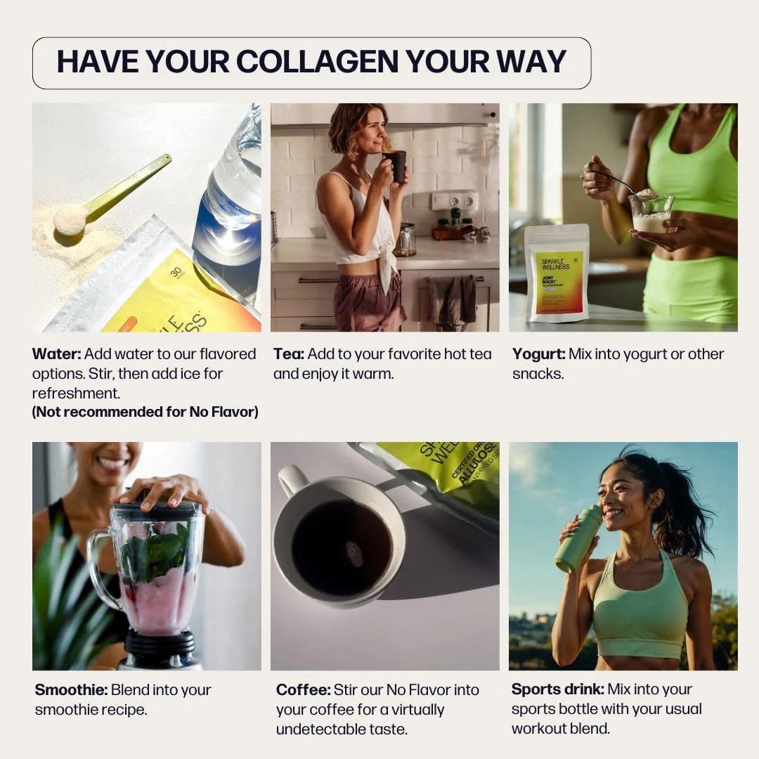 Sparkle Wellness FORTIGEL & TENDOFORTE Collagen Peptides | Collagen with Calcium Ascorbate Vitamin C to Support Joint Mobility, Tendon & Ligament Health | Joint Boost (Acai Lemonade) [30-Serves] - Image 3