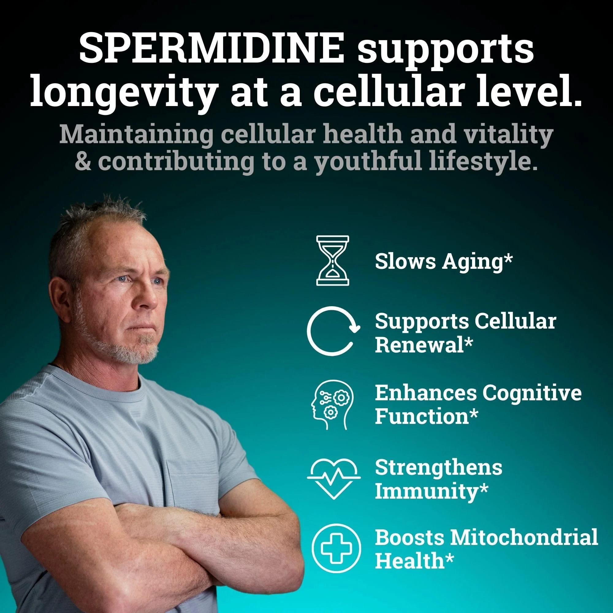 Spermidine Supplement (1440mg of 99% Pure Spermidine Supplements For Women & Men) 4 Months Supply (100X More Potent Than Wheat Germ Extract) 12MGS Per Serving For Cellular Health, Anti-Aging & Energy - Image 7