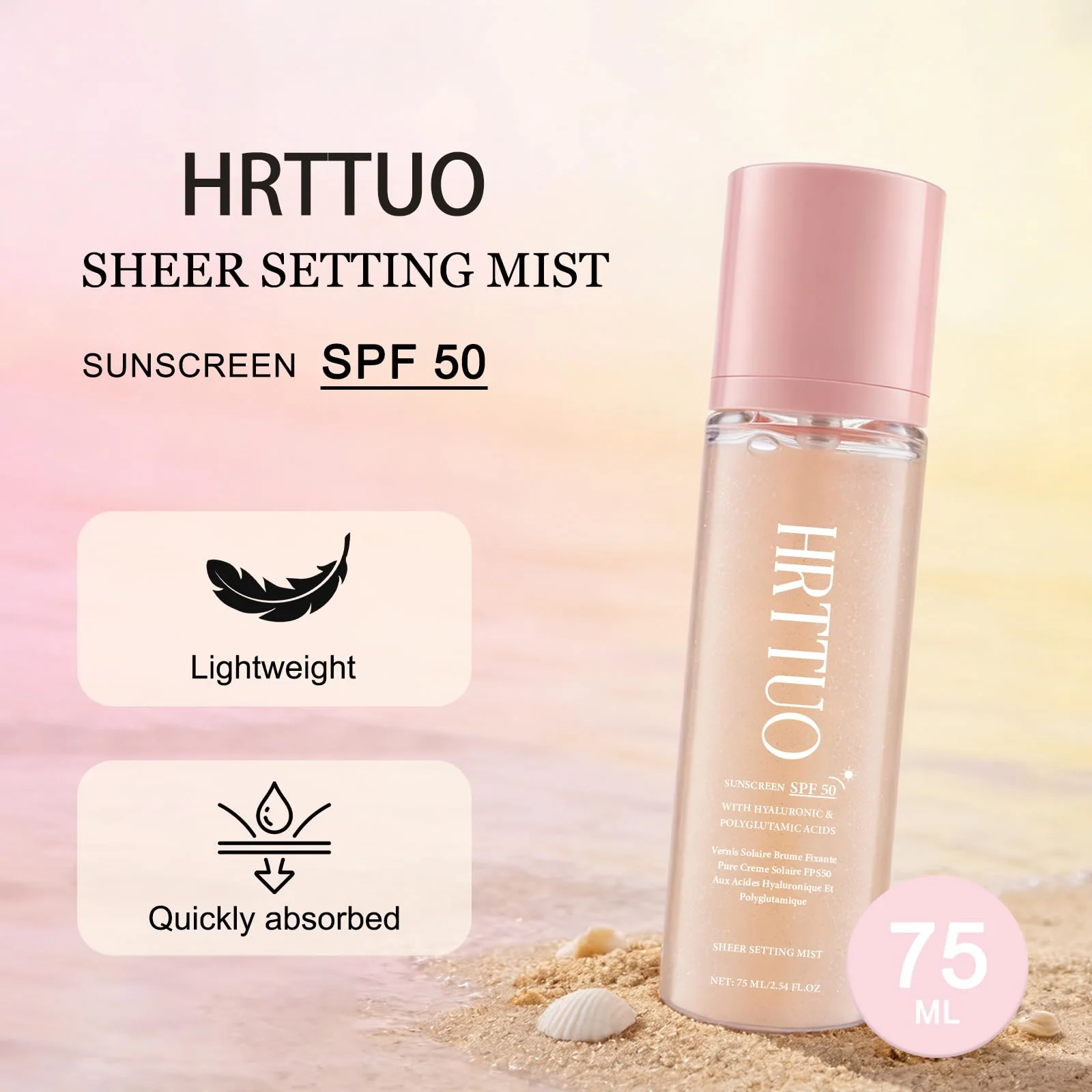 SPF Setting Spray for Face & Body - Sheer Sunscreen Mist SPF 50, Makeup-Friendly Setting Mist with Hydrating Glow, Reef-Safe & Non-Greasy for Beach, Wedding, Daily Wear (2) - Image 7