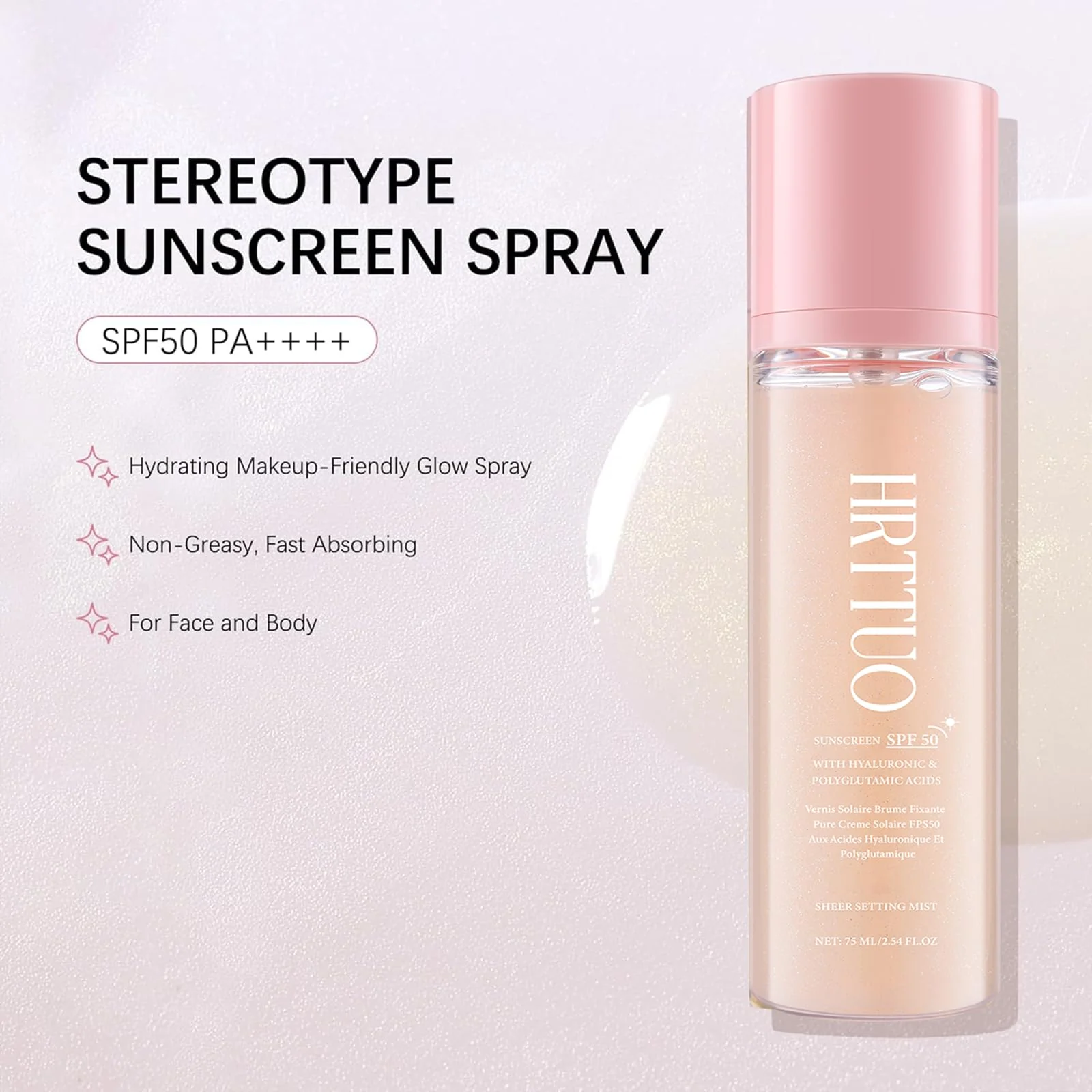 SPF Setting Spray for Face & Body - Sheer Sunscreen Mist SPF 50, Makeup-Friendly Setting Mist with Hydrating Glow, Reef-Safe & Non-Greasy for Beach, Wedding, Daily Wear (2) - Image 8