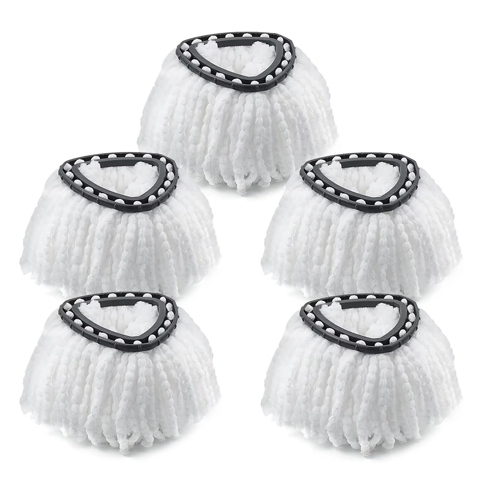 Spin Mop Head Replacement for O Ceda Mop Replace Head Triangle Mop Refills, Microfiber, White, 5 Packs