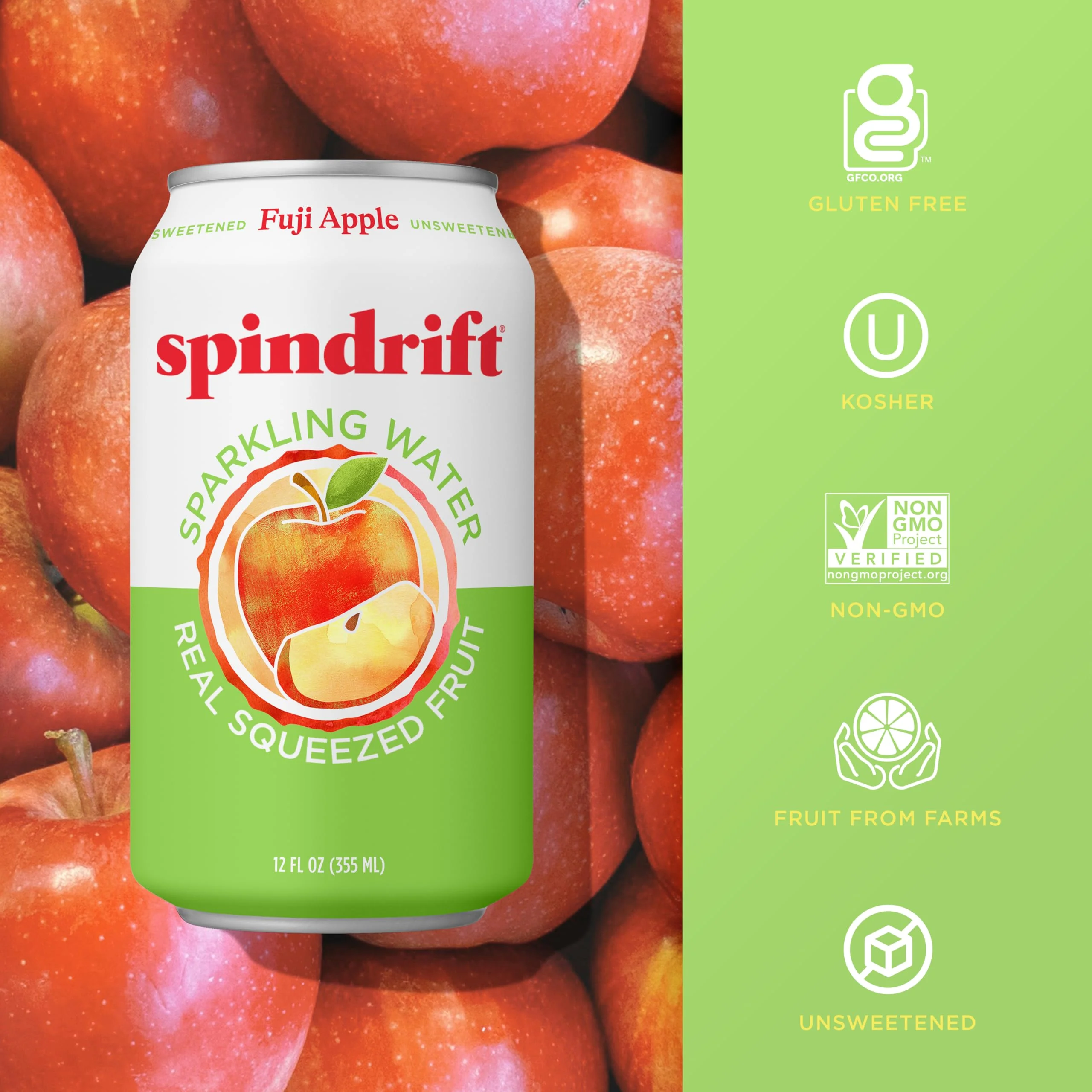 Spindrift Fuji Apple Can 12 Ounce (Pack of 24) - Image 5