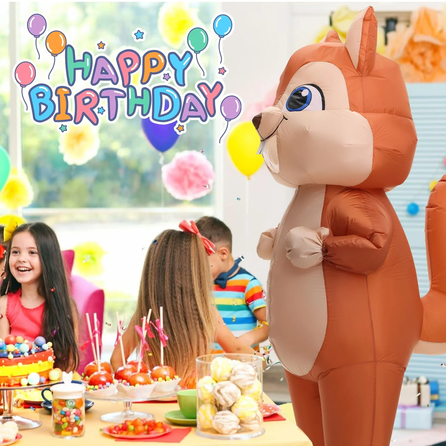 Spinosaurus Inflatable Squirrel Costume for Adult Christmas and Thanksgiving - Funny Blow Up Animal Suit for Halloween - Men and Women - Image 3