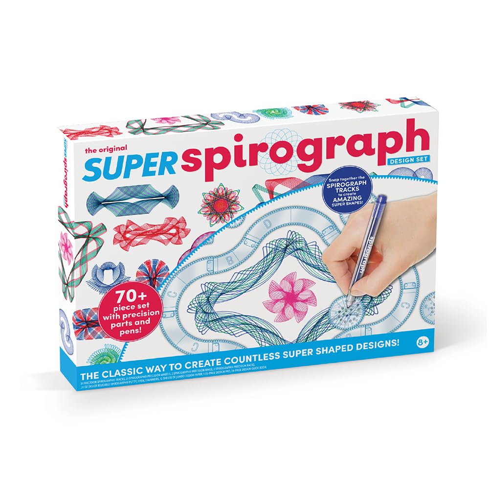 Spirograph Super Set –Arts and Crafts, Kids Toys, Art Supplies, Craft Supplies, Drawing Kit, Spiral Art, Classic Gear Design Kit, Case, Pens, Design Sheet Included, Ages 8+ - Image 2