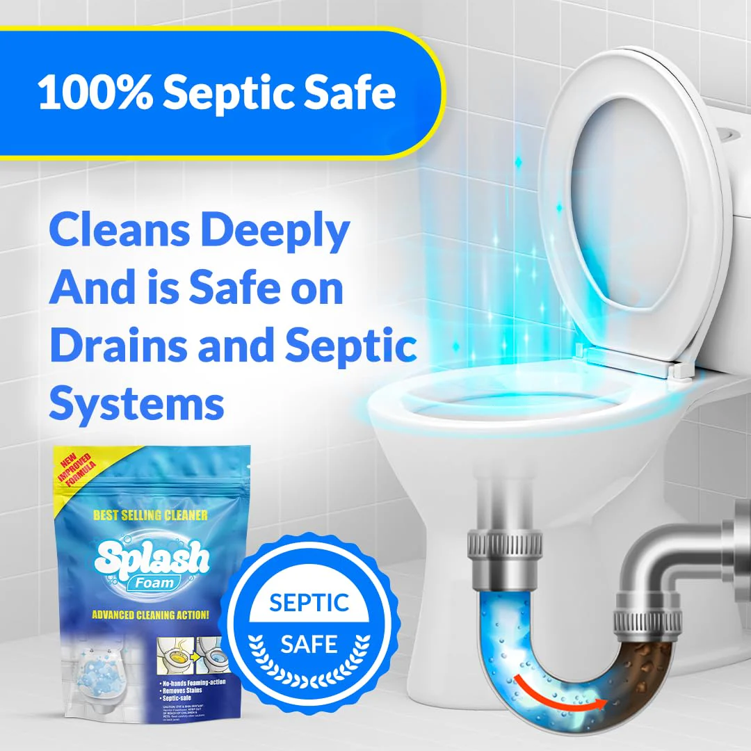 Splash Foam Toilet Cleaner - Self Activating Cleaning Powder for Toilet Bowl Cleaning - Image 2