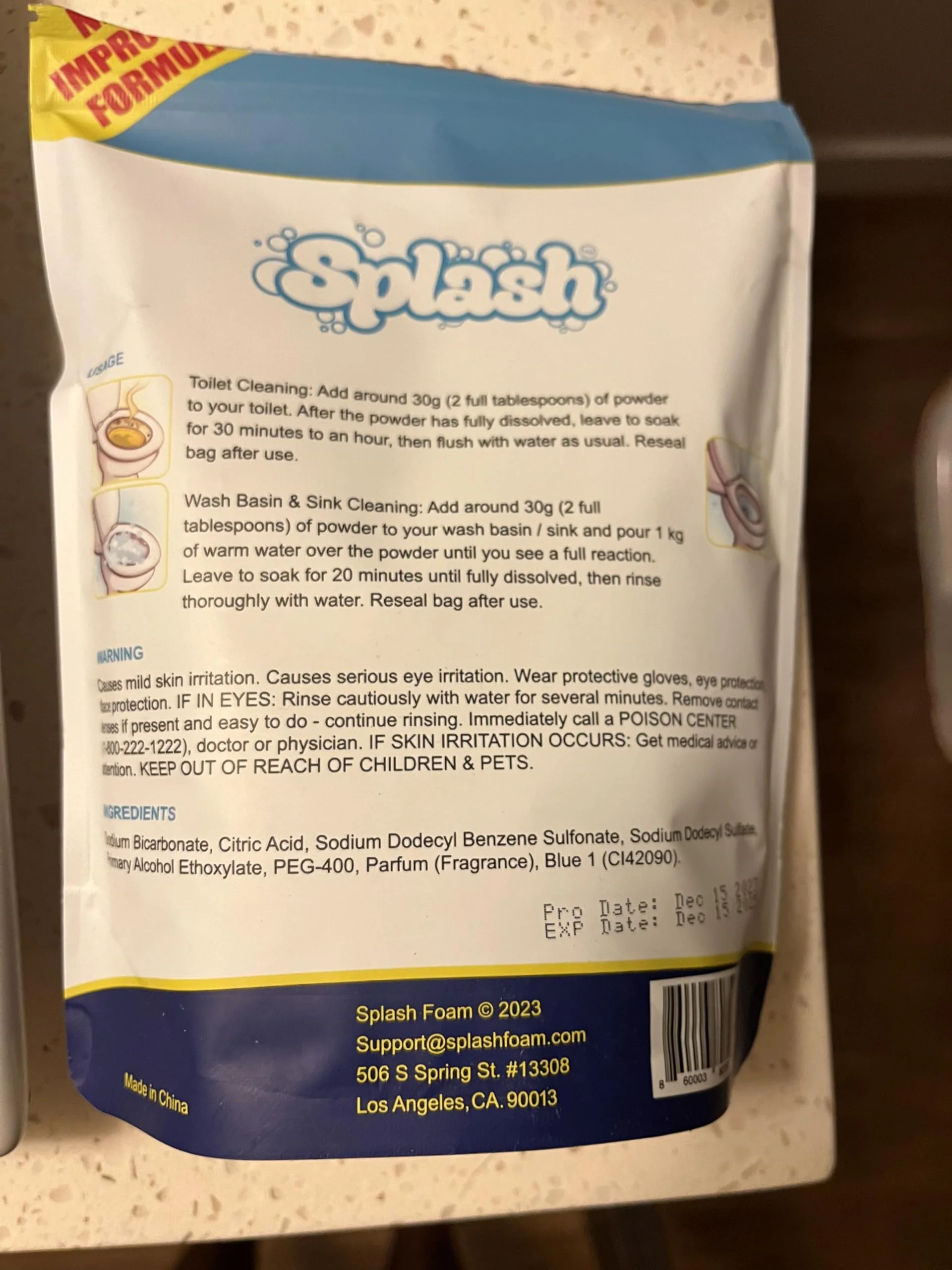 Splash Foam Toilet Cleaner - Self Activating Miracle Powder for Toilet Bowl Cleaning - Image 6