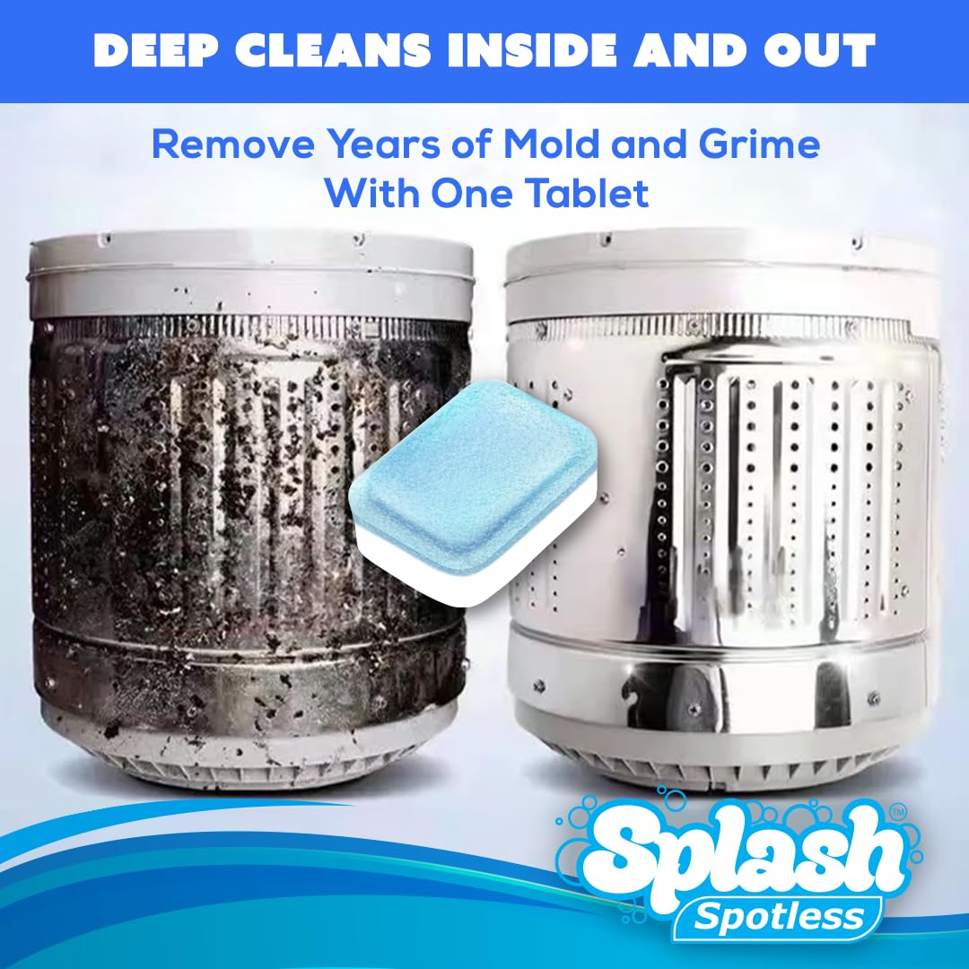 Splash Spotless Washing Machine Cleaner for HE Front Load & Top Load Washers, 1 Count (Pack of 1) - Image 6