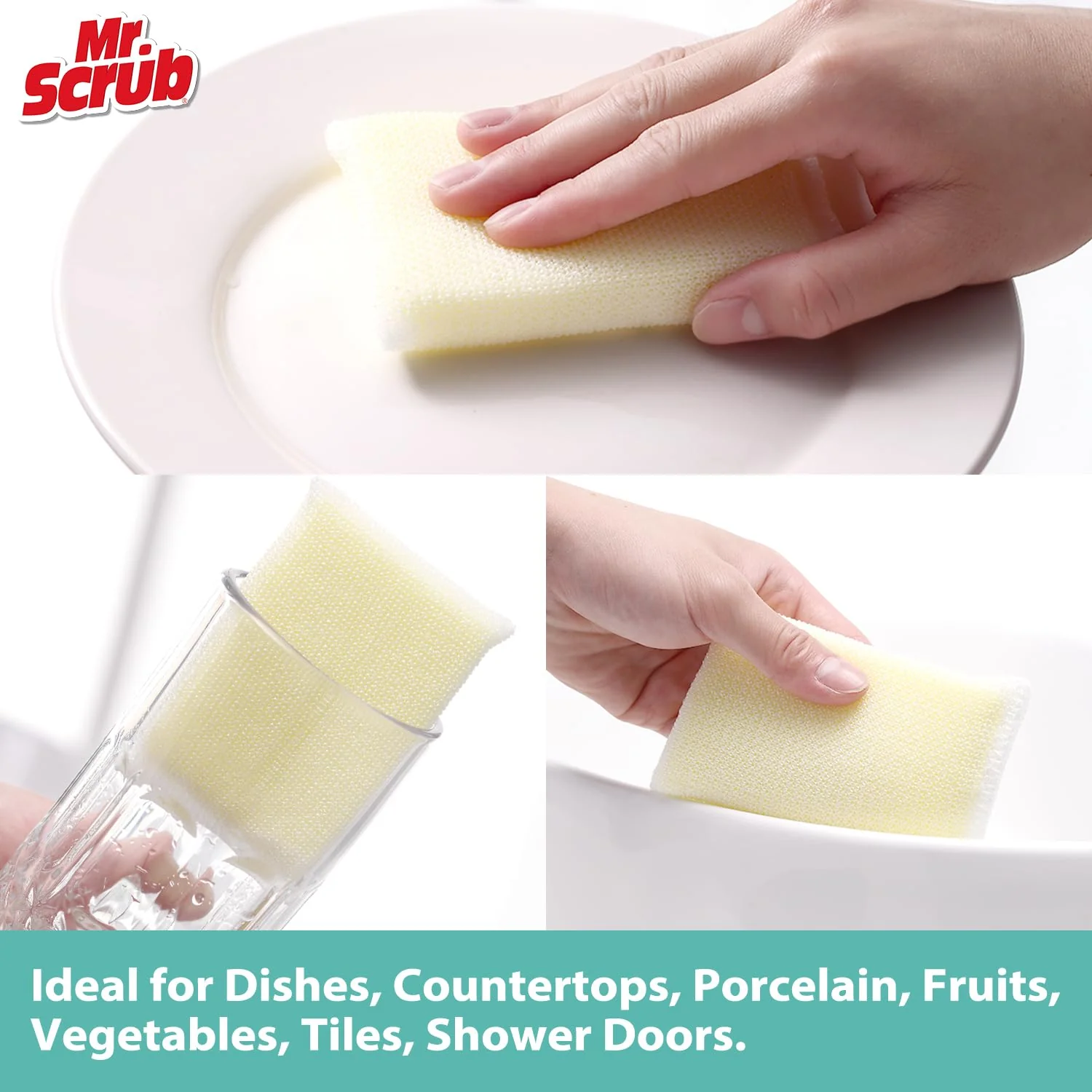 Sponges Kitchen Scrub Dish Sponge Scouring Pad, 24 Pads Cleaning Brush Dishwasher Soap Supplies, Dishwashing Dinnerware Towels Sink Pan Pot Cloth Rags Holder Bathroom Bathtub - Image 5