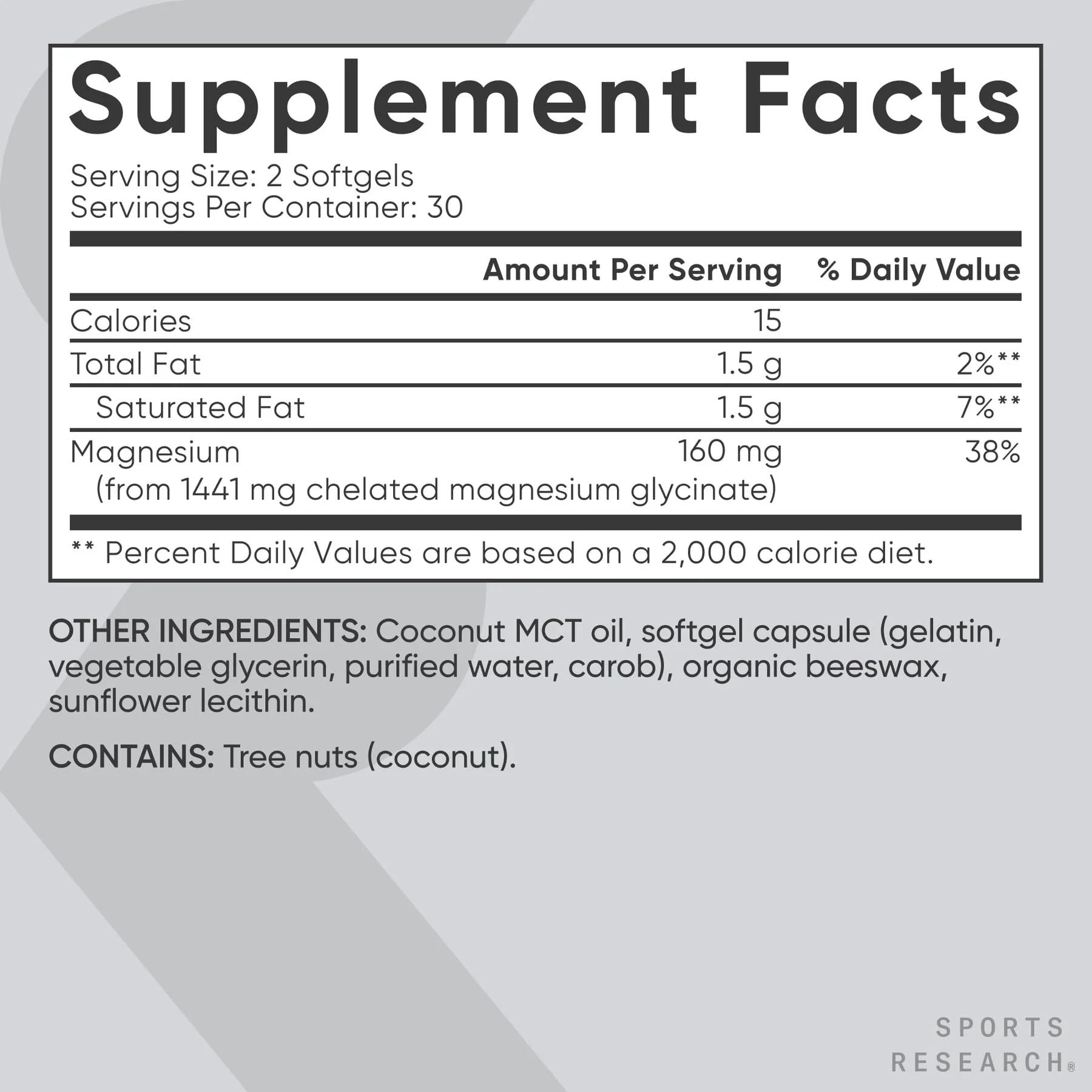 Sports Research® Magnesium Glycinate - Supports Restful Sleep & Enzymatic Processes - 160 mg Chelated Magnesium - Vegan Capsule - 180 Count - Image 5