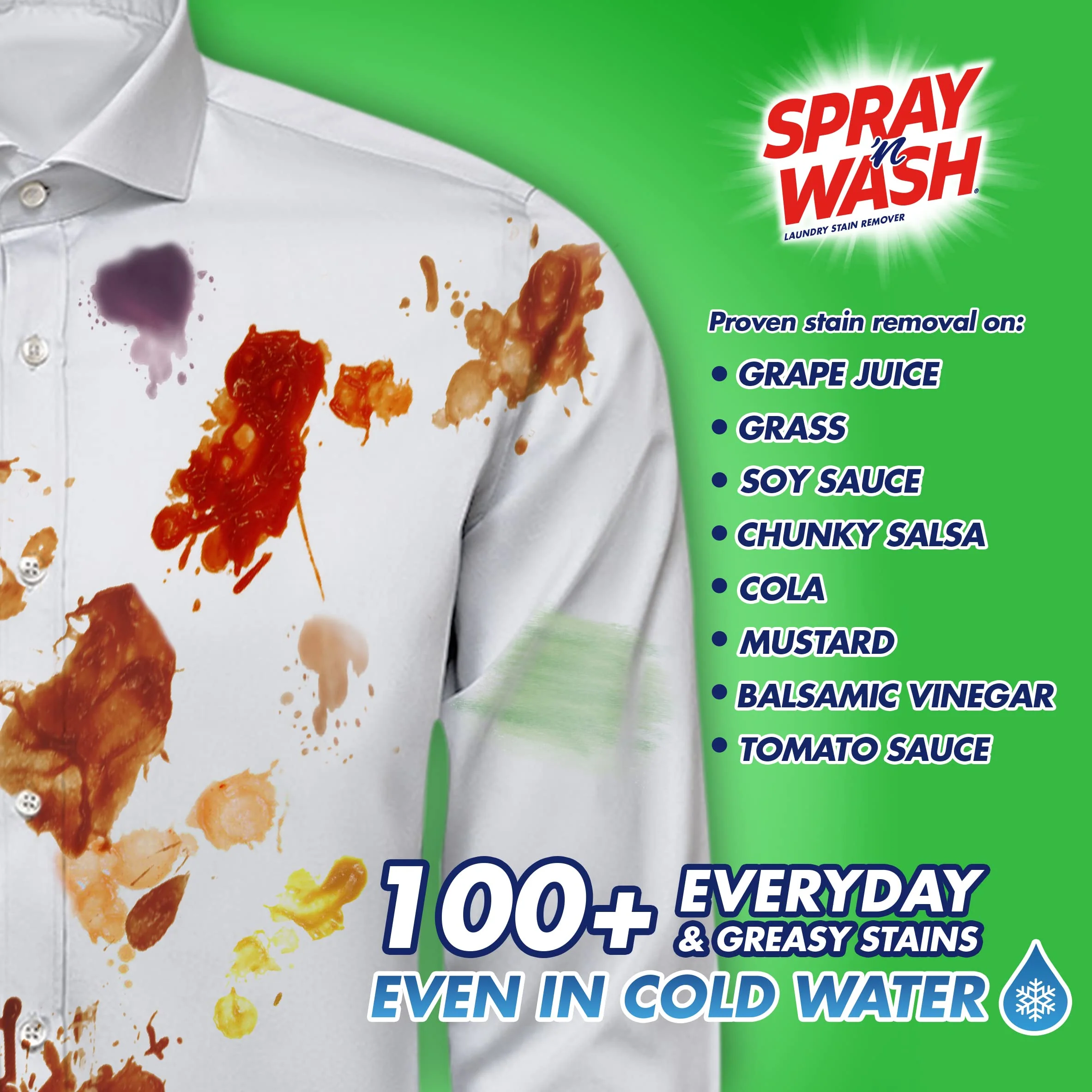 Spray N’ Wash Max Stain Remover Spray, Laundry Pre-Treat for Tough Stains, 16oz - Image 3