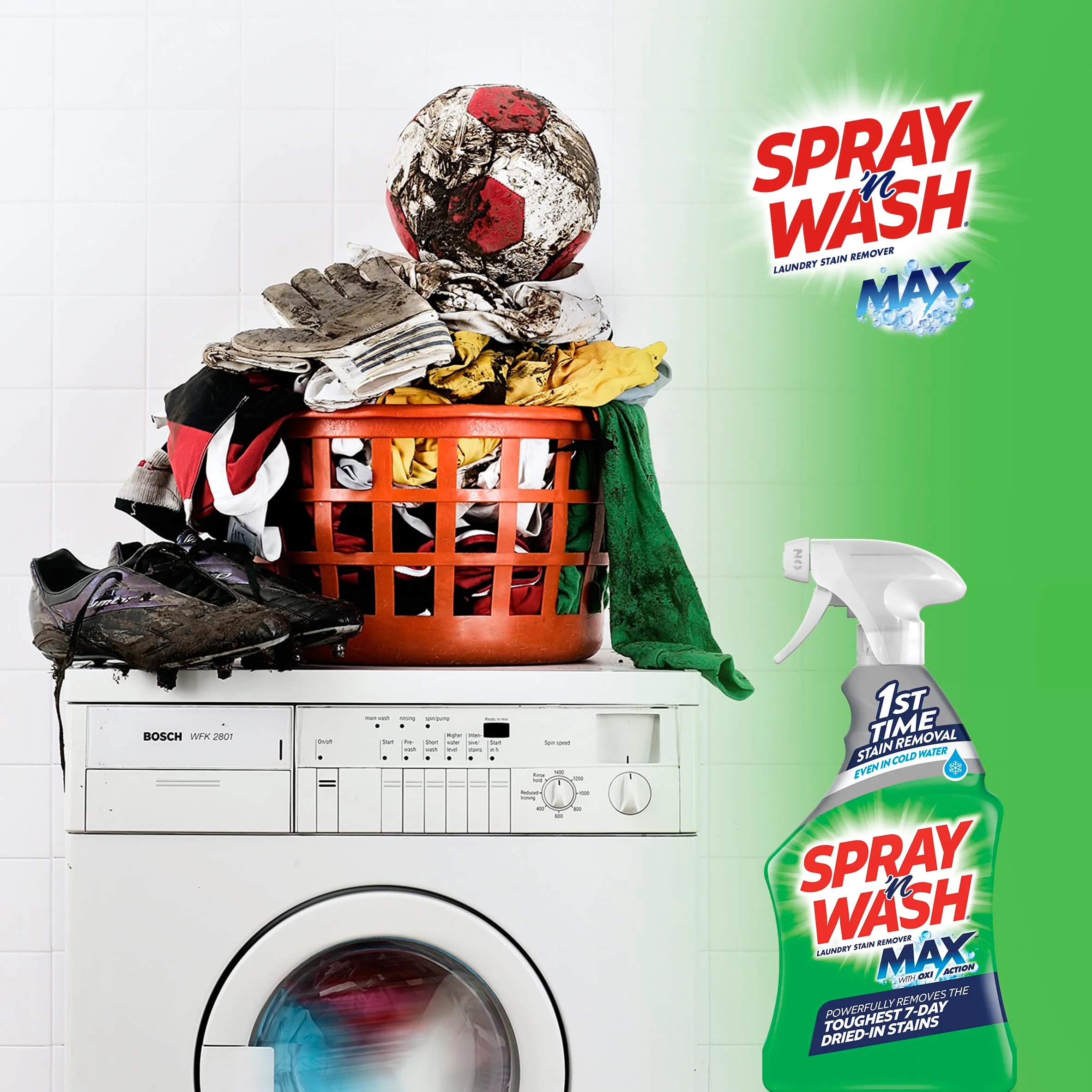 Spray N’ Wash Max Stain Remover Spray, Laundry Pre-Treat for Tough Stains, 16oz - Image 6