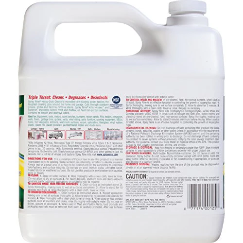 Spray Nine 26801-4PK Heavy Duty Cleaner, Degreaser & Disinfectant for Home, Yard Equipment, Automotive & More - Refill for Spray Bottle 1 Gallon (Pack of 4) - Image 3