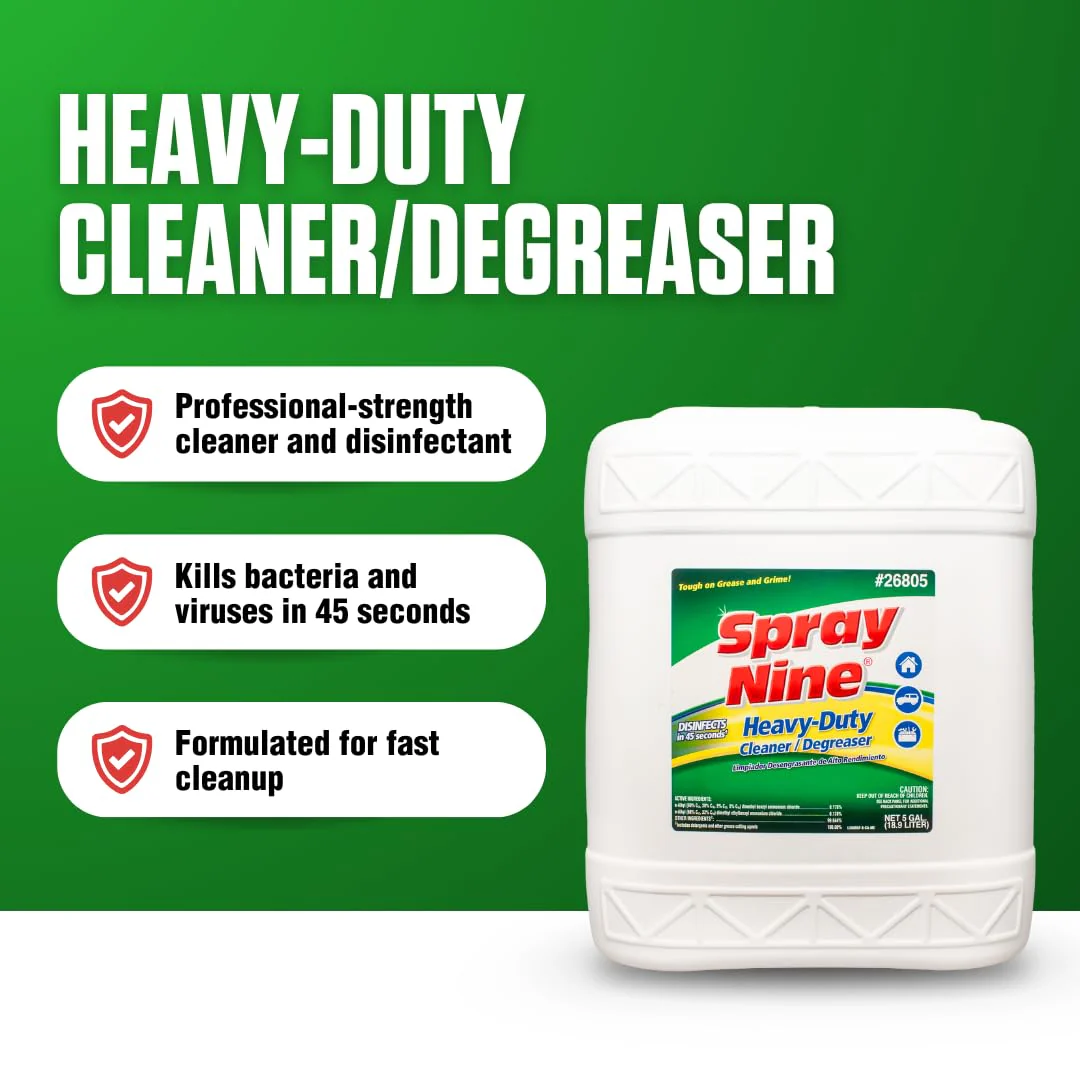 Spray Nine 26805 Heavy Duty Cleaner, Degreaser & Disinfectant for Home, Yard Equipment, Automotive & More - Refill for Spray Bottle 5 Gallon Pail (Pack of 1) - Image 6