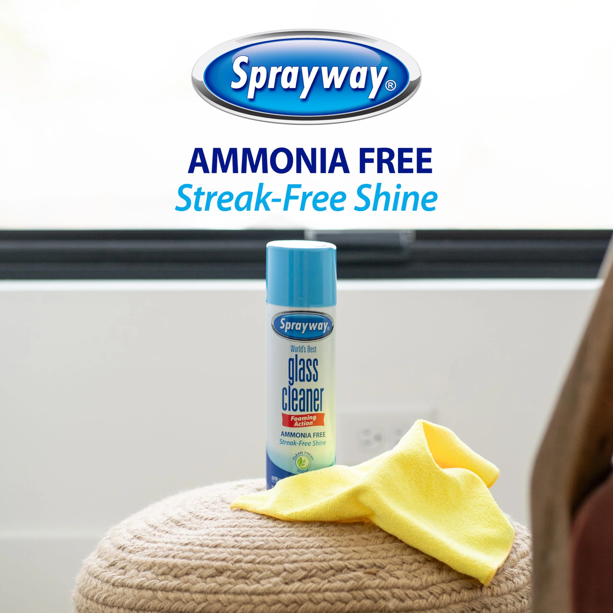 Sprayway Glass Cleaner Foaming Aerosol Spray, 19oz, Pack of 2 | Ammonia-Free, Streakless, Fast-Acting | Cleans & Polishes Glass Surfaces | Fresh Scent, Removes Fingerprints, Dust, Dirt, Smoke Film - Image 4