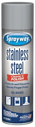 Sprayway Stainless Steel Cleaner Aerosol Spray (Oil-Based), 15oz, Pack of 6 | Cleans, Polishes, Protects | Resists Fingerprints, Foaming Action | Ideal for Stainless Steel Appliances & Surfaces - Image 5