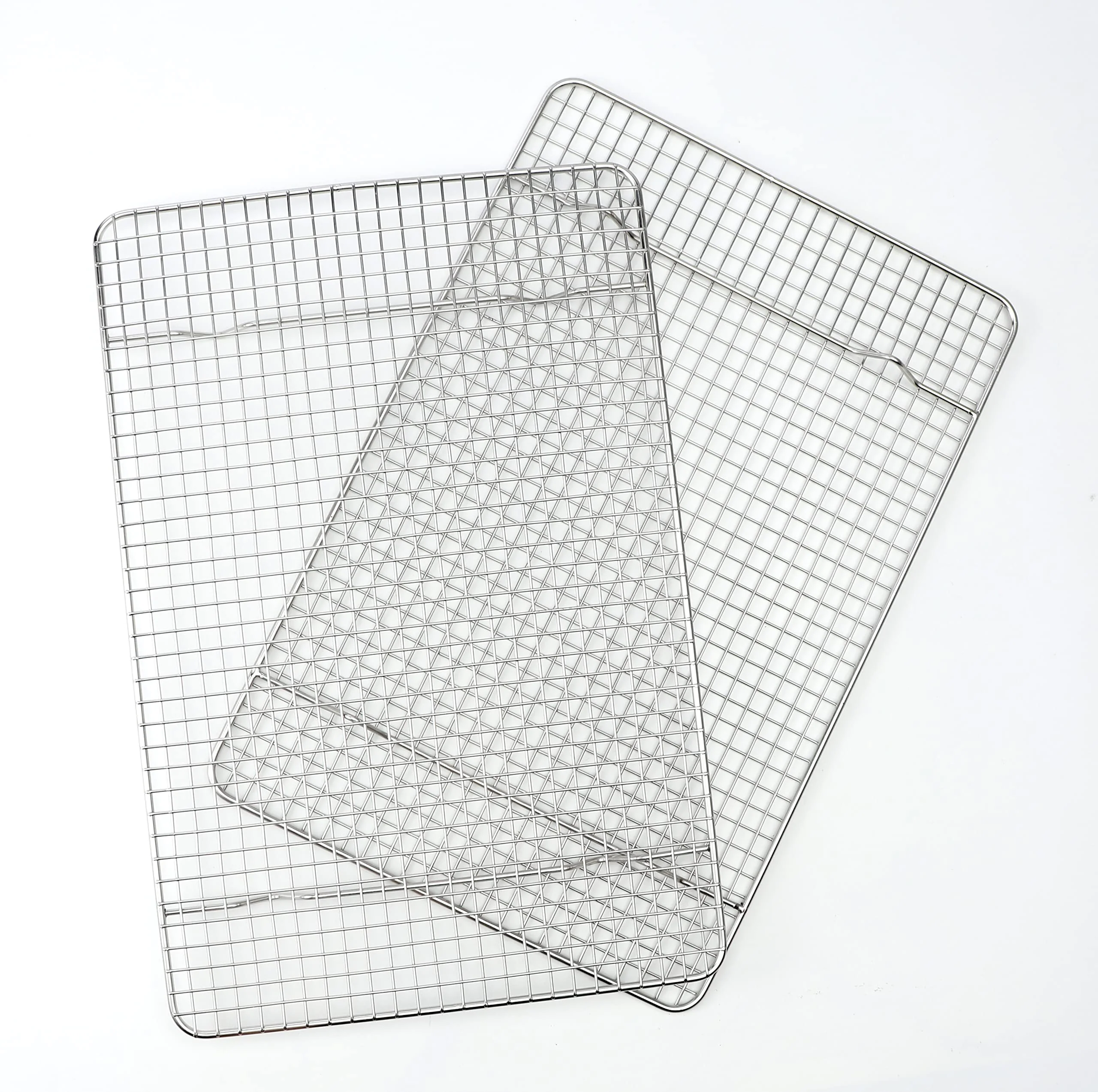 Spring Chef 10" x 15" Stainless Steel Cooling Racks for Baking - Oven Safe - Cookie Racks for Cooling Cookies - Fits Jelly Roll Pan - Perfect for Grilling, Roasting, Cooking, Drying - Set of 2 - Image 3