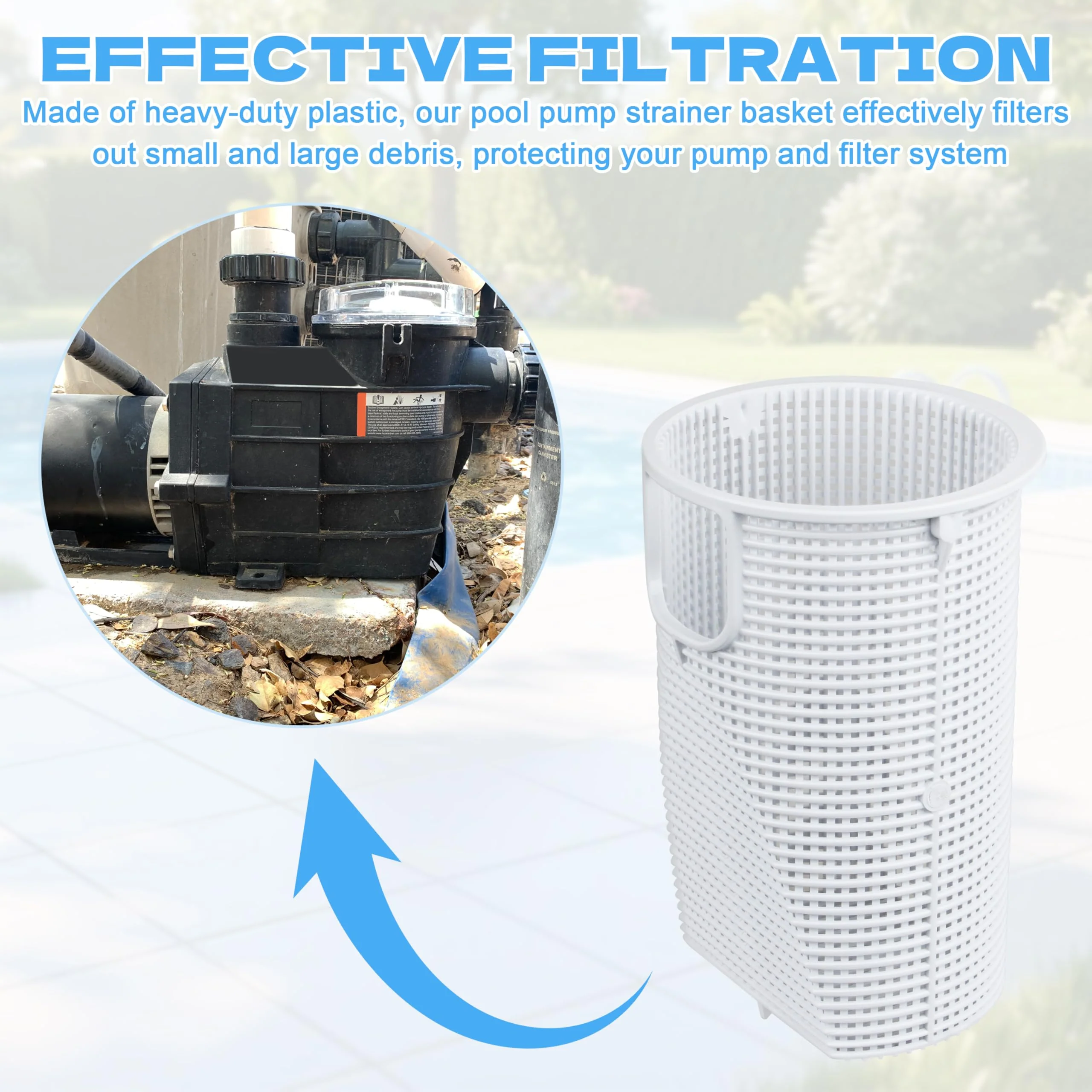 SPX3000M Pro Grade Pump Basket for Hayward Super II - Fits B-207 Super 2 Pool Pump, Small & Large Debris, Anti-Clog Reinforced Durability - Image 2