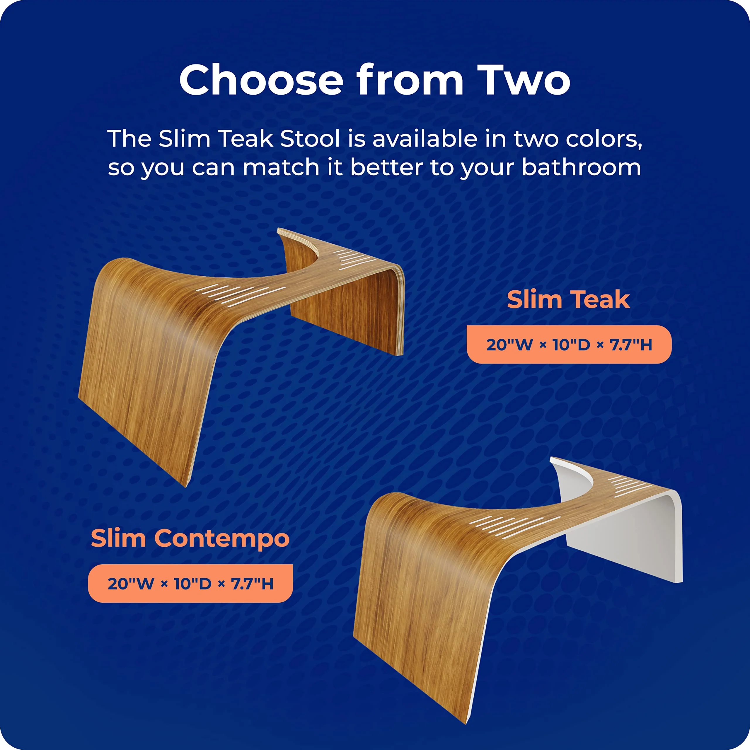 Squatty Potty Slim Teak Toilet Stool - 7-inch Height | Original Bathroom Wood Stool for Natural Positioning - Image 4