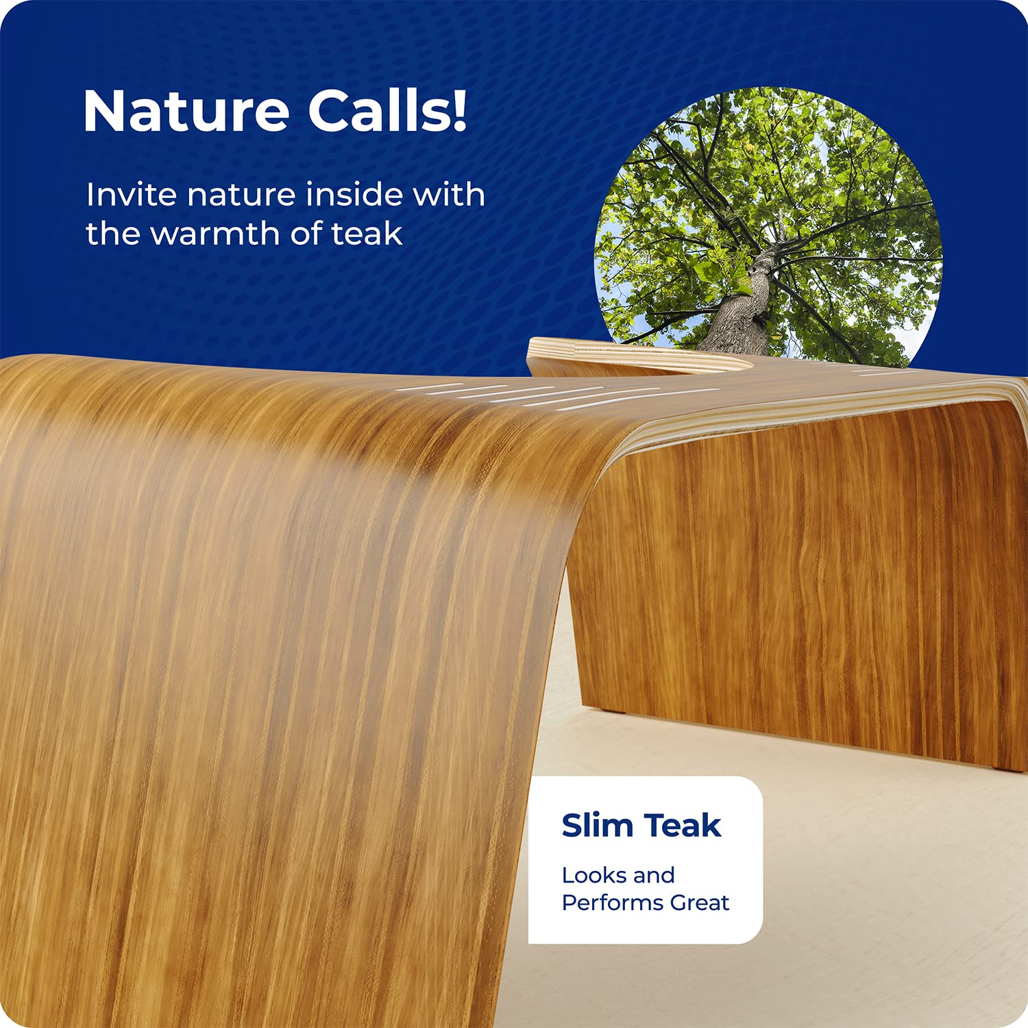 Squatty Potty Slim Teak Toilet Stool - 7-inch Height | Original Bathroom Wood Stool for Natural Positioning - Image 6