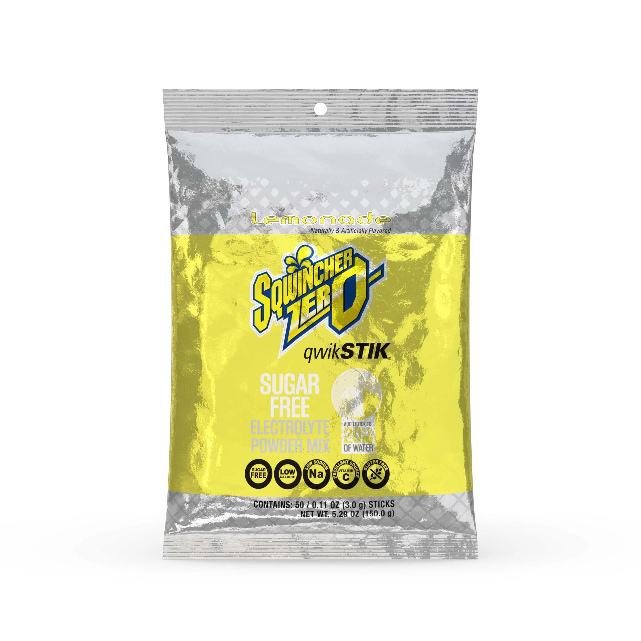 Sqwincher Zero Sugar Hydration Bundle with Lemonade Drink Mix (50 Pack) and Assorted Flavor Freezer Pops (50 Count) - Image 2