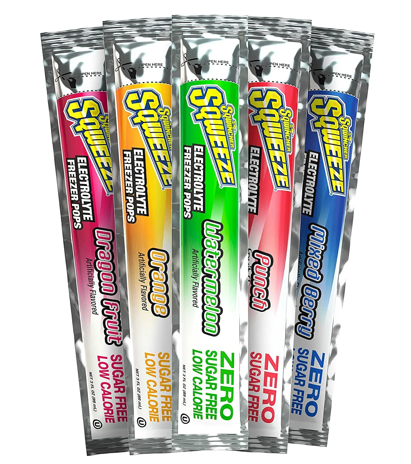 Sqwincher Zero Sugar Hydration Bundle with Lemonade Drink Mix (50 Pack) and Assorted Flavor Freezer Pops (50 Count) - Image 5